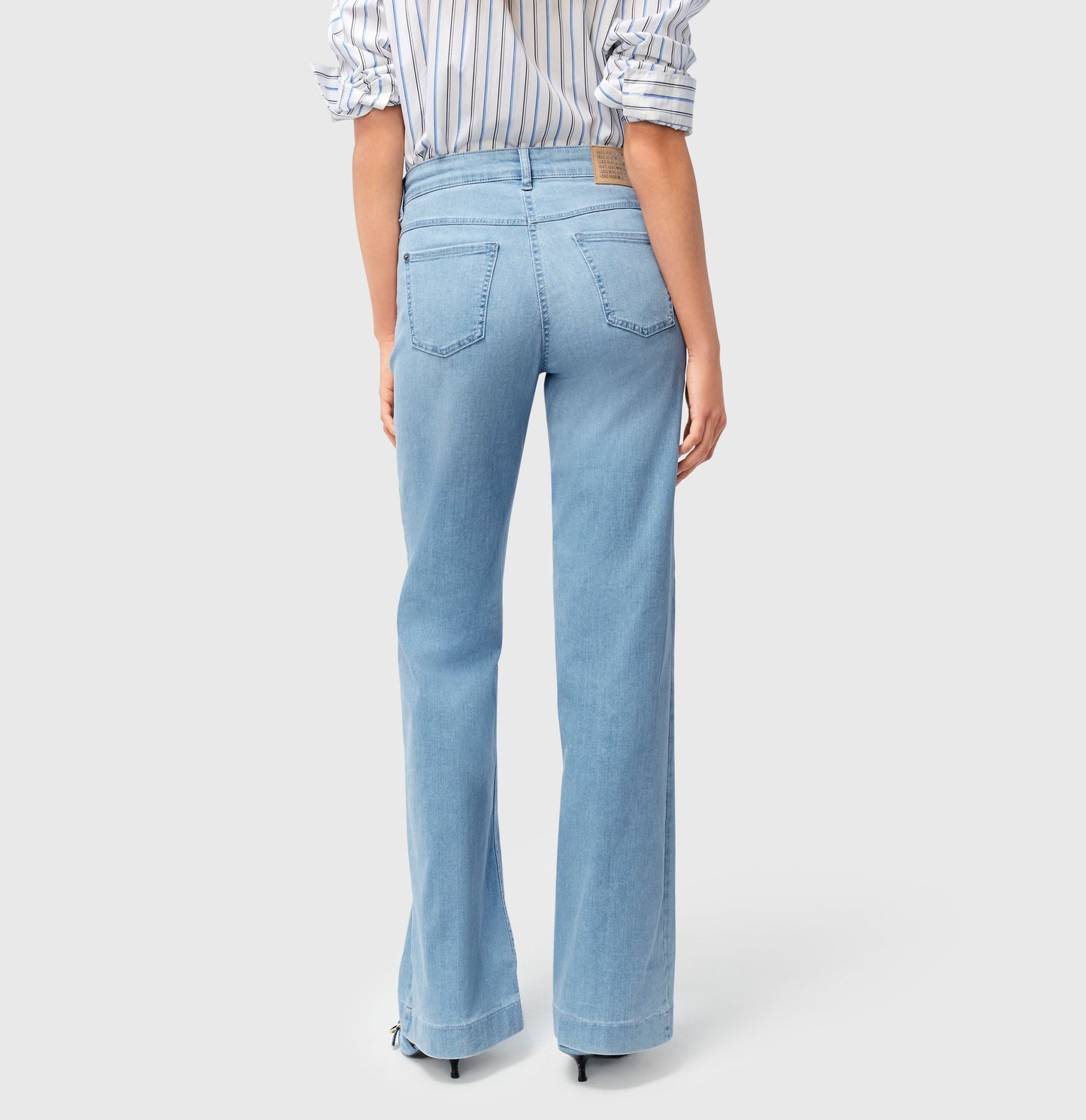 Mac Damen Jeans Hose Wide Authentic Stretch Denim Blue 0387L522890 D296