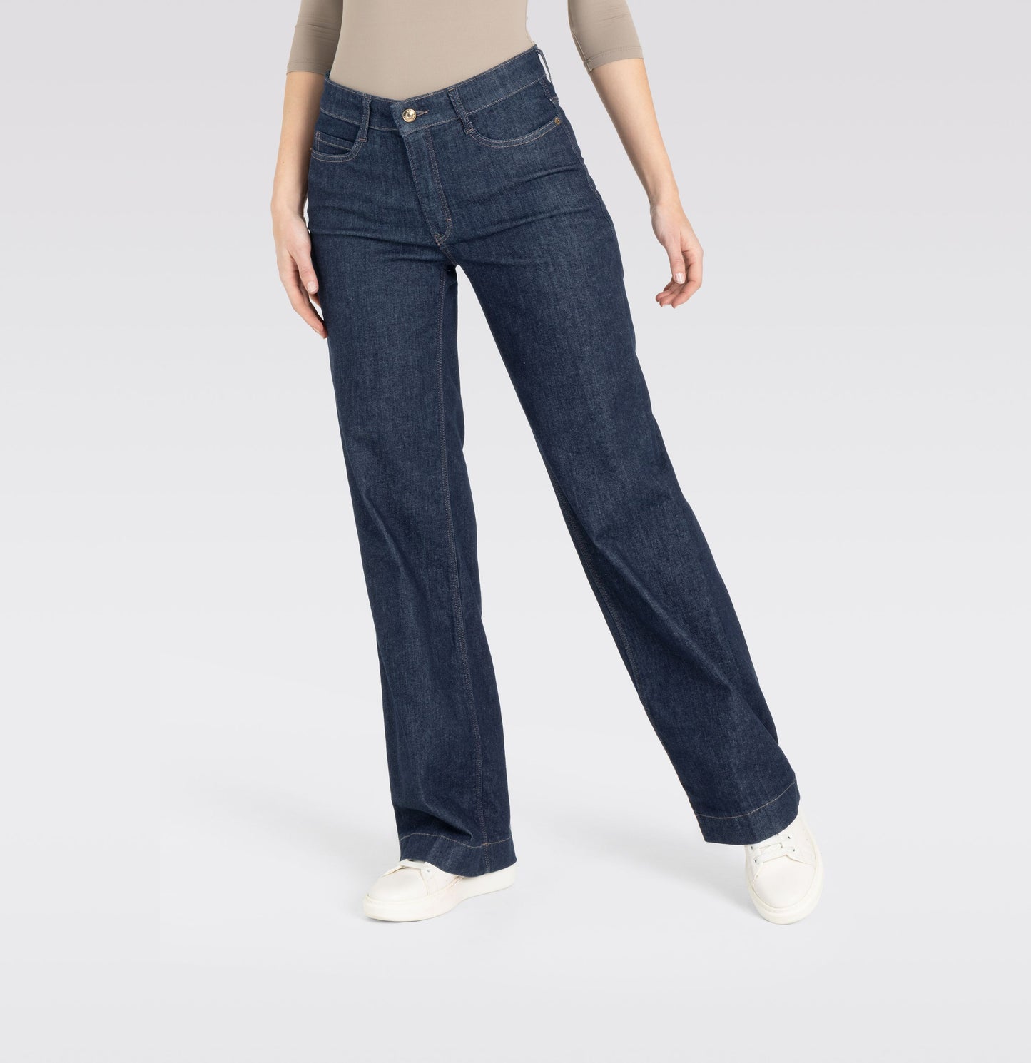 Mac Damen Jeans Hose Wide Authentic Stretch Denim Blue 0387L522890 D683