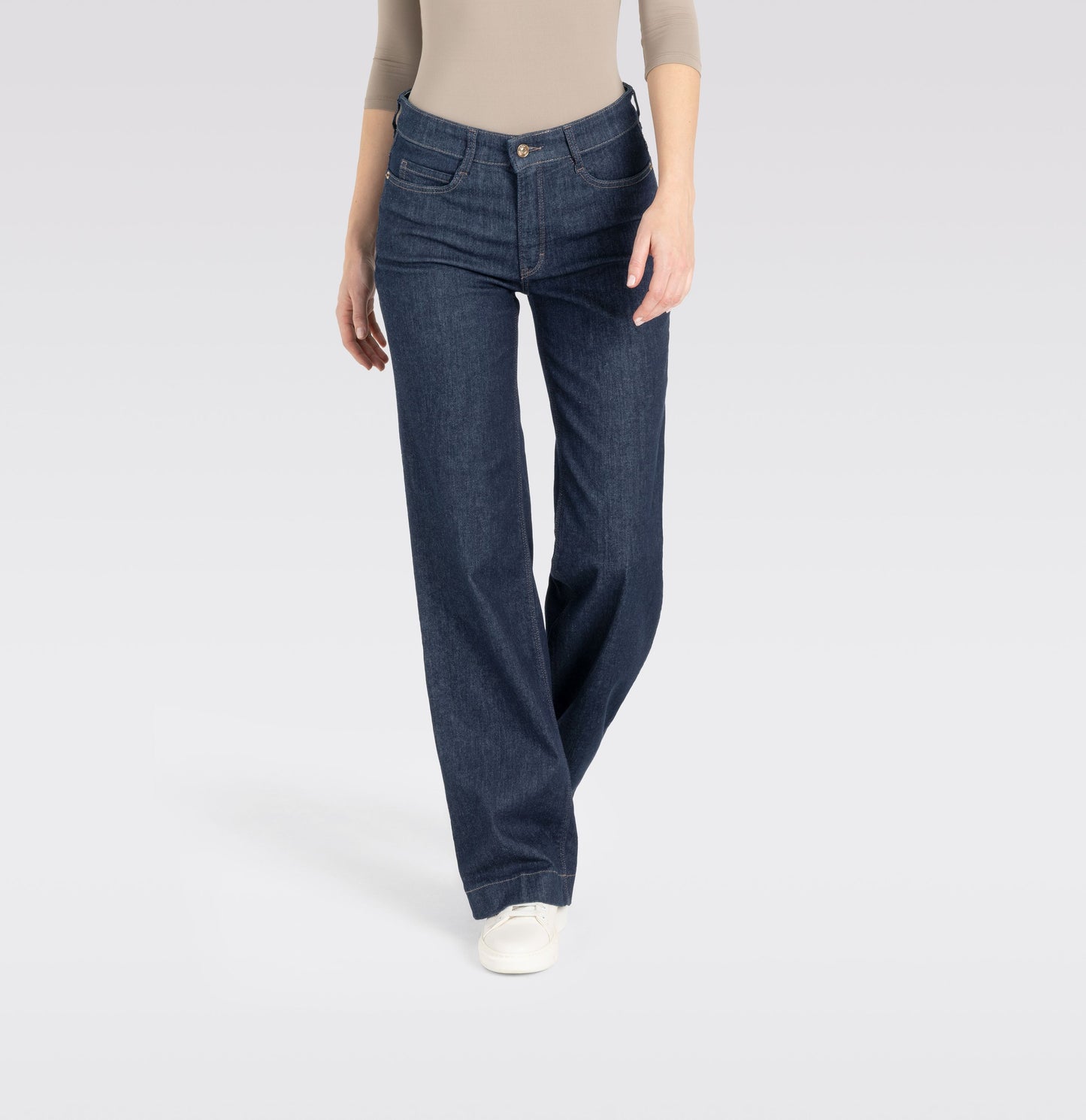 Mac Damen Jeans Hose Wide Authentic Stretch Denim Blue 0387L522890 D683