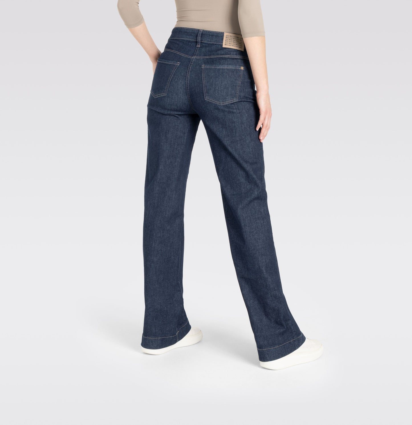 Mac Damen Jeans Hose Wide Authentic Stretch Denim Blue 0387L522890 D683