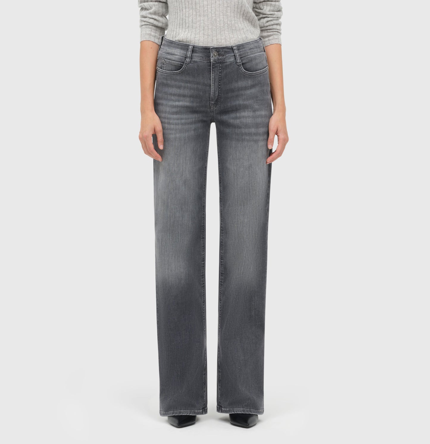 Mac Damen Jeans Hose Wide Authentic Stretch Denim Grey 0387L522890 D901