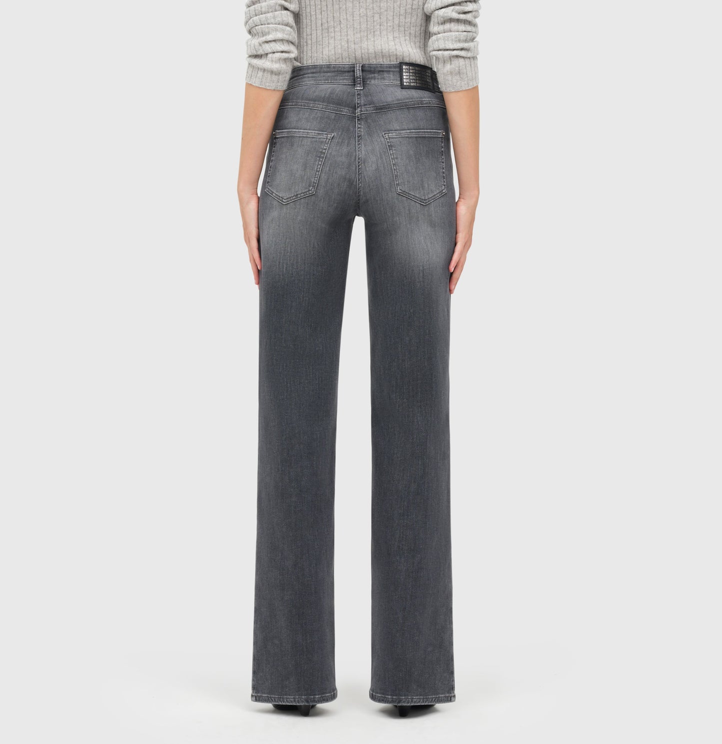 Mac Damen Jeans Hose Wide Authentic Stretch Denim Grey 0387L522890 D901