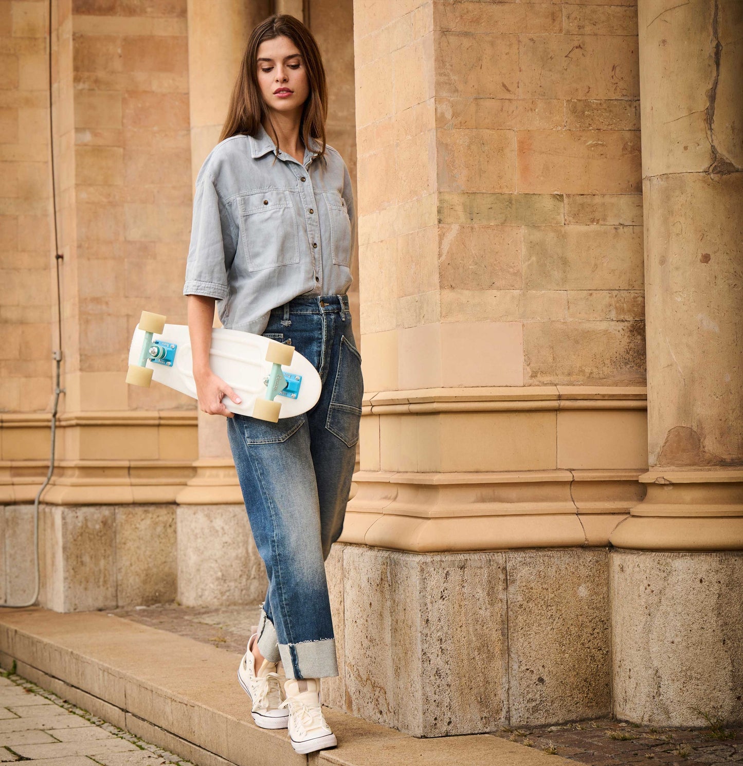 Mac Damen Hose Baggy Straight Authentic Denim 0361L231490 D530