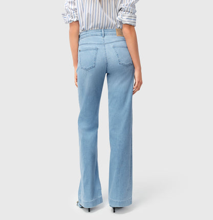 Mac Damen Jeans Hose Wide Authentic Stretch Denim Blue 0387L522890 D296