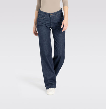 Mac Damen Jeans Hose Wide Authentic Stretch Denim Blue 0387L522890 D683