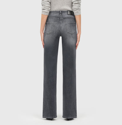 Mac Damen Jeans Hose Wide Authentic Stretch Denim Grey 0387L522890 D901