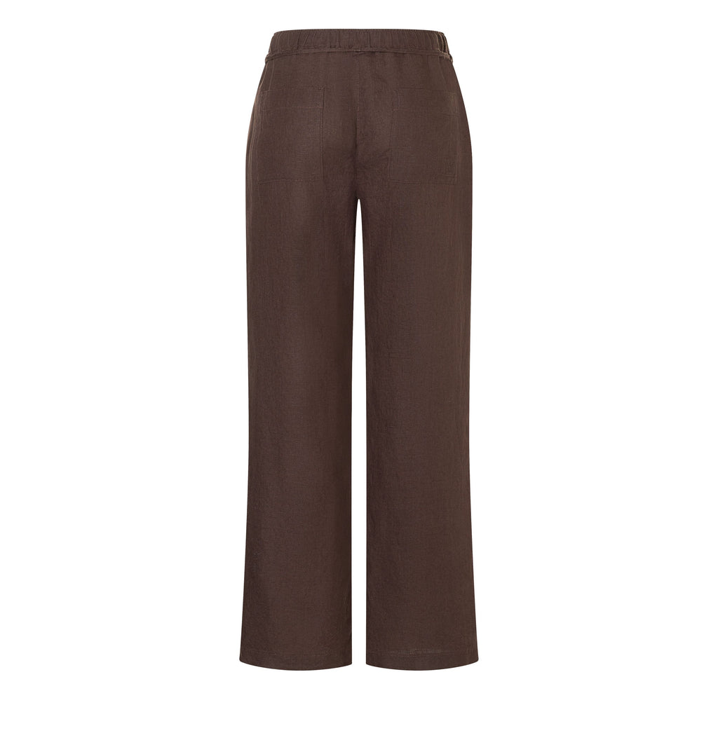 MAC JEANS - CHIARA BELT, Pure linen - Wide Fit - 3447-00-0294L-293 - braun