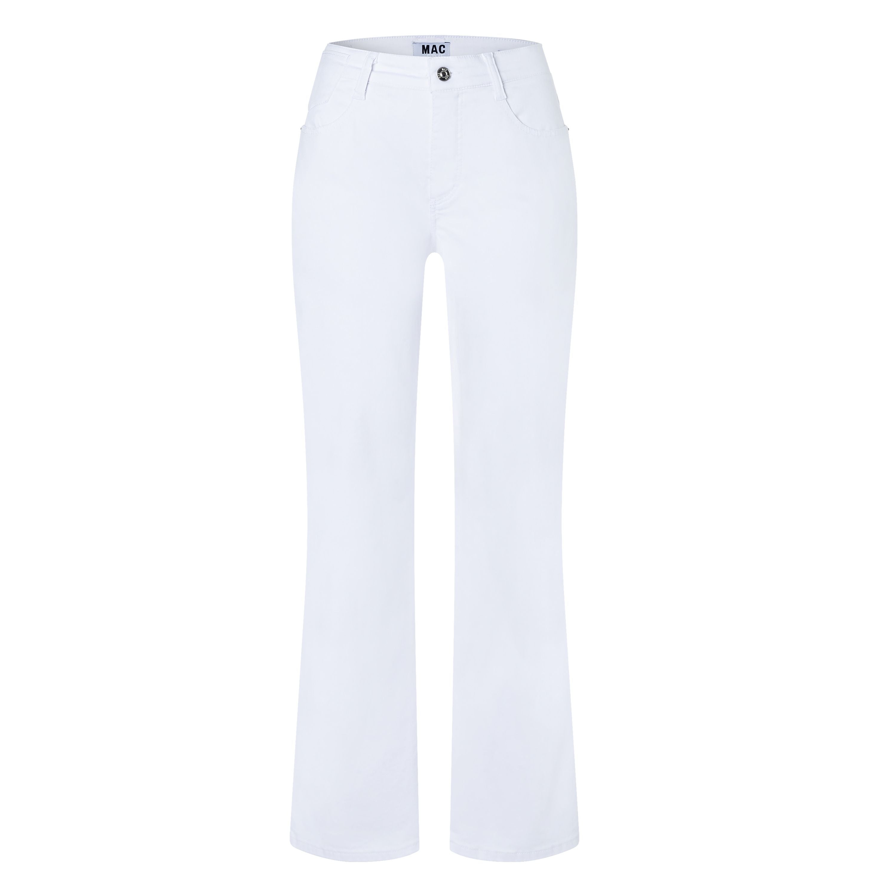 MAC JEANS - LAURA, Authentic High Stretch Gabardine - Flared Fit - 5225-00-0423L-010 - weiß