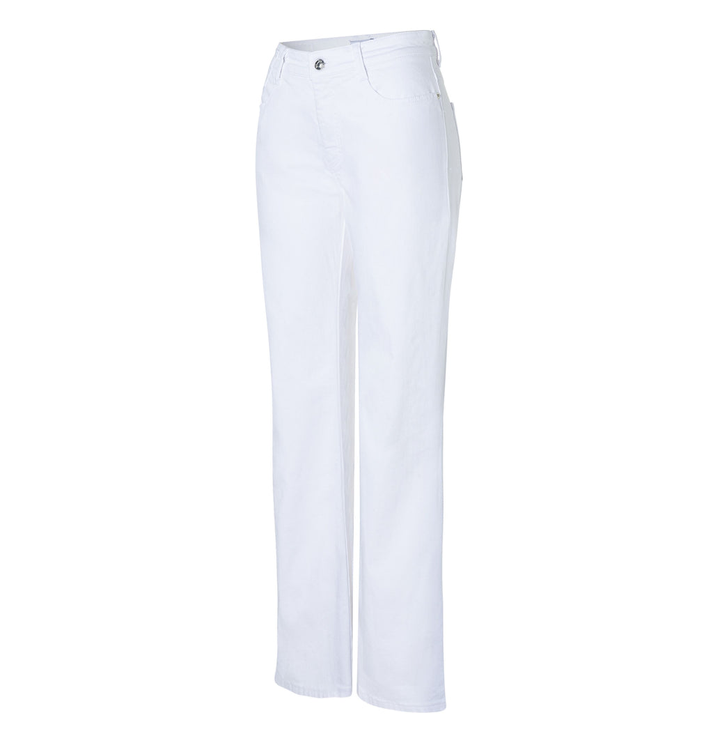 MAC JEANS - LAURA, Authentic High Stretch Gabardine - Flared Fit - 5225-00-0423L-010 - weiß
