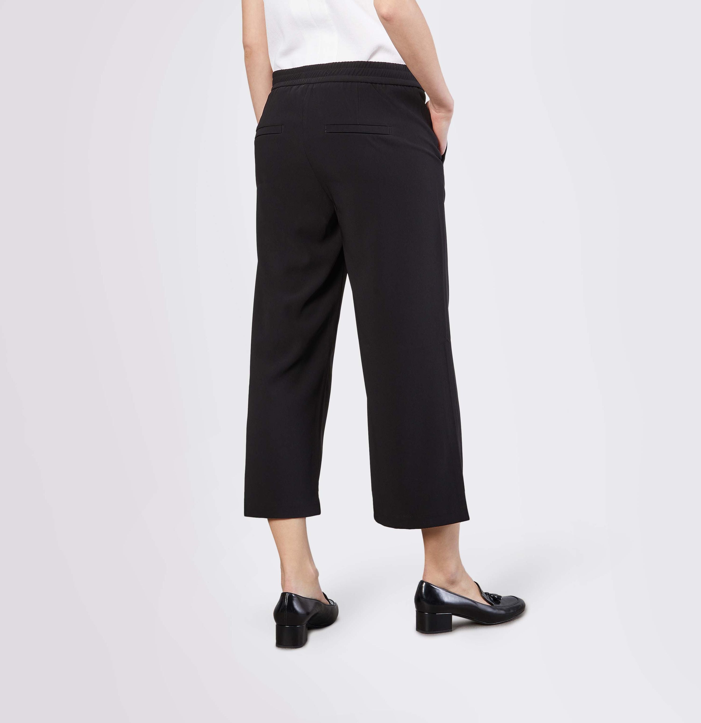 MAC JEANS - CHIARA, Floating crepe - Wide Fit - 2173-00-0231L-090 - schwarz