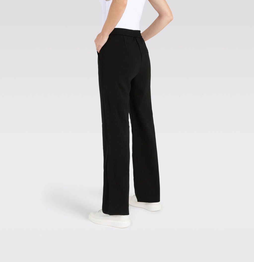 MAC JEANS - CHIARA, Floating crepe - Wide Fit - 2177-00-0231L-090 - schwarz