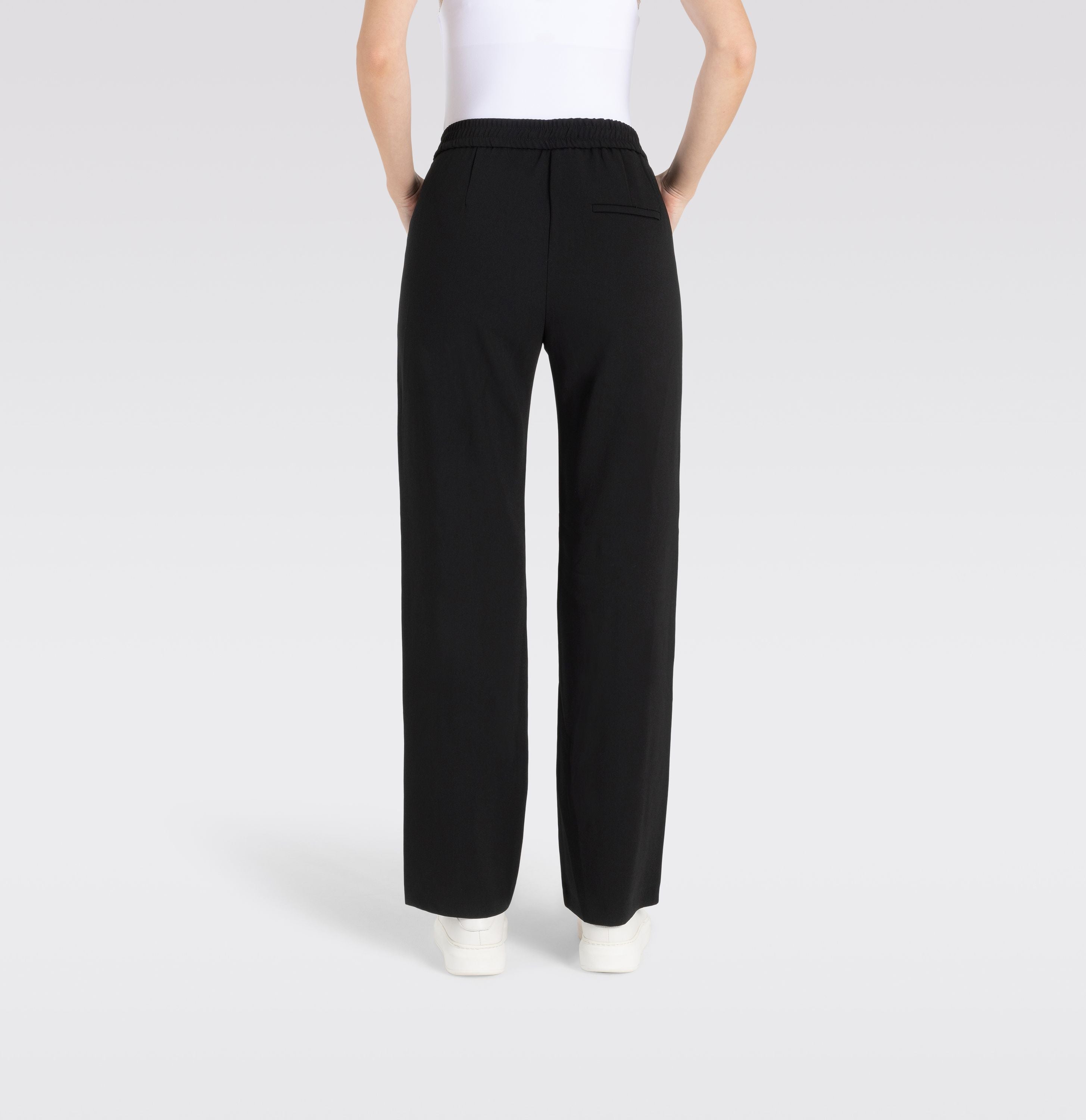 MAC JEANS - CHIARA, Floating crepe - Wide Fit - 2177-00-0231L-090 - schwarz