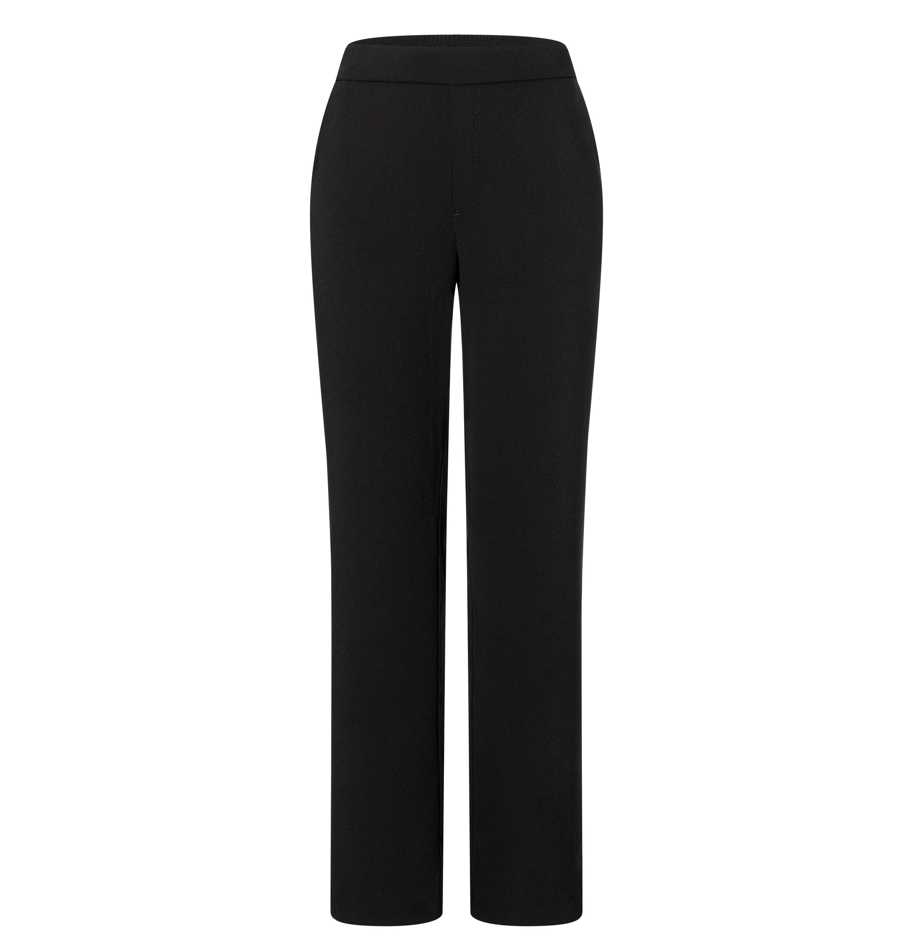 MAC JEANS - CHIARA, Floating crepe - Wide Fit - 2177-00-0231L-090 - schwarz
