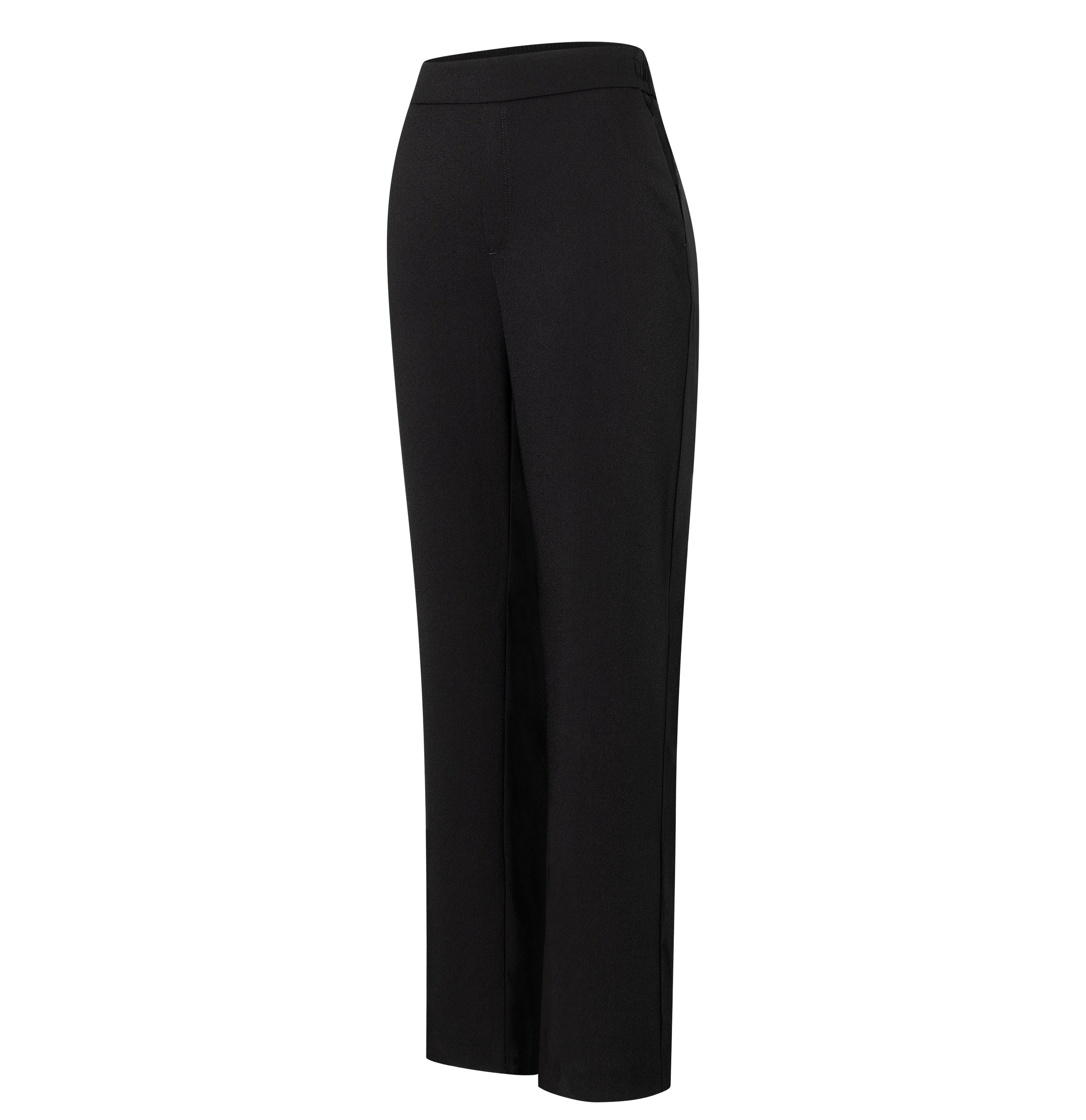 MAC JEANS - CHIARA, Floating crepe - Wide Fit - 2177-00-0231L-090 - schwarz