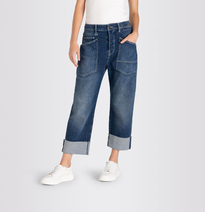 Mac Damen Hose Baggy Straight Authentic Denim 0361L231490 D530
