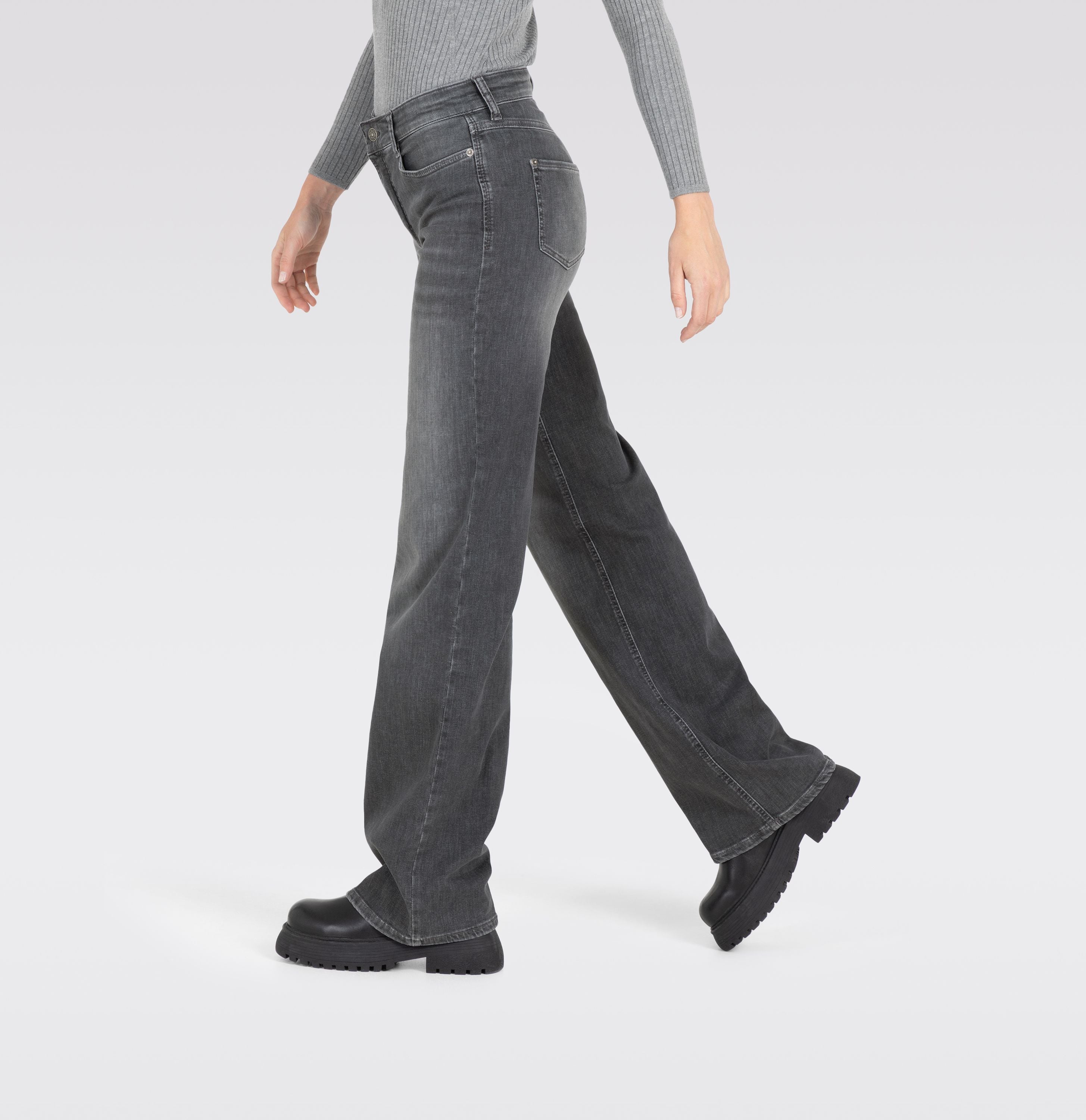 MAC JEANS - WIDE, Authentic Stretch Denim - Wide Fit - 5228-90-0387L-D901 - grau