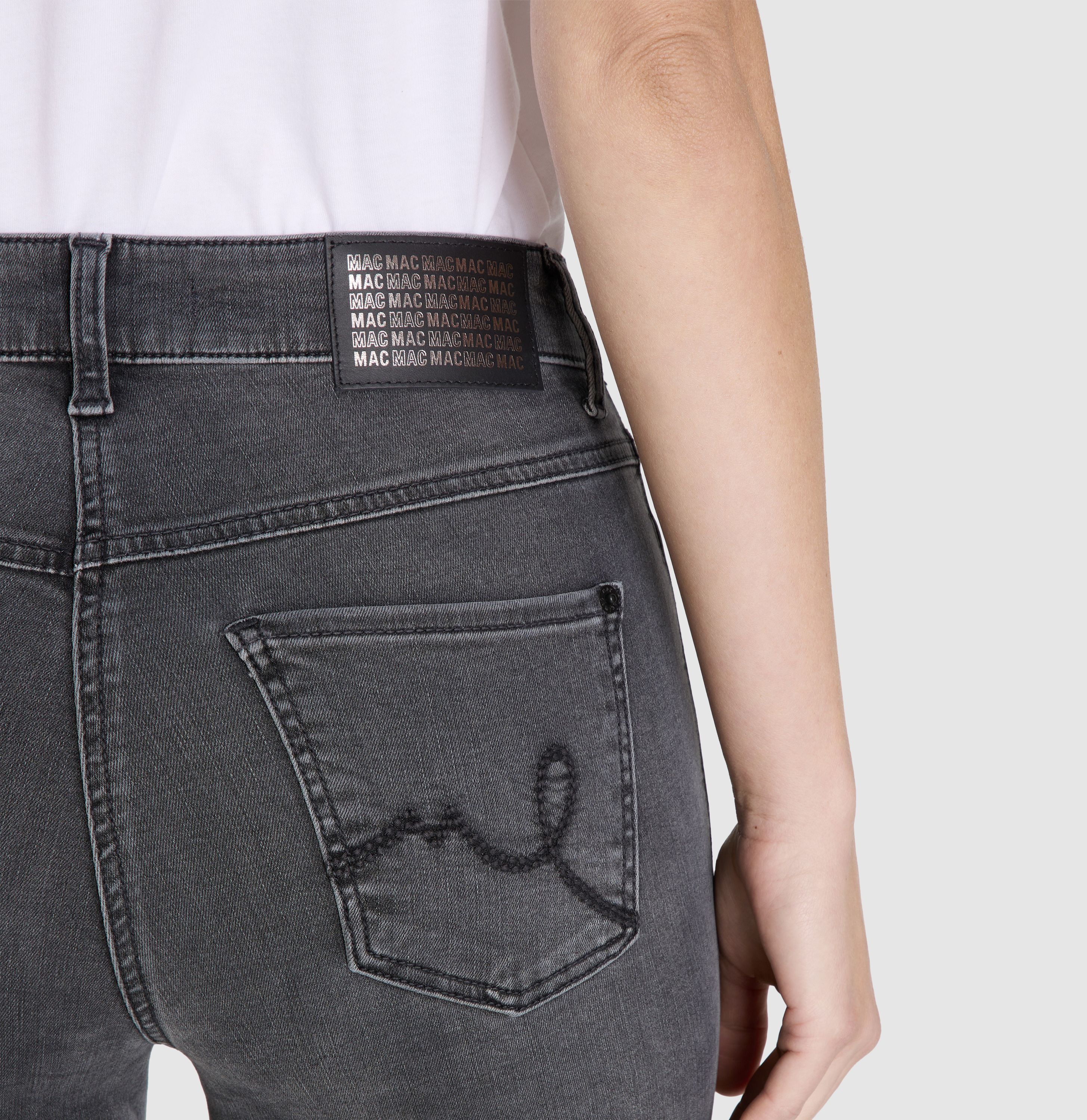 MAC JEANS - LAURA, Authentic Stretch Denim - Flared Fit - 5225-90-0387L-D910 - grau