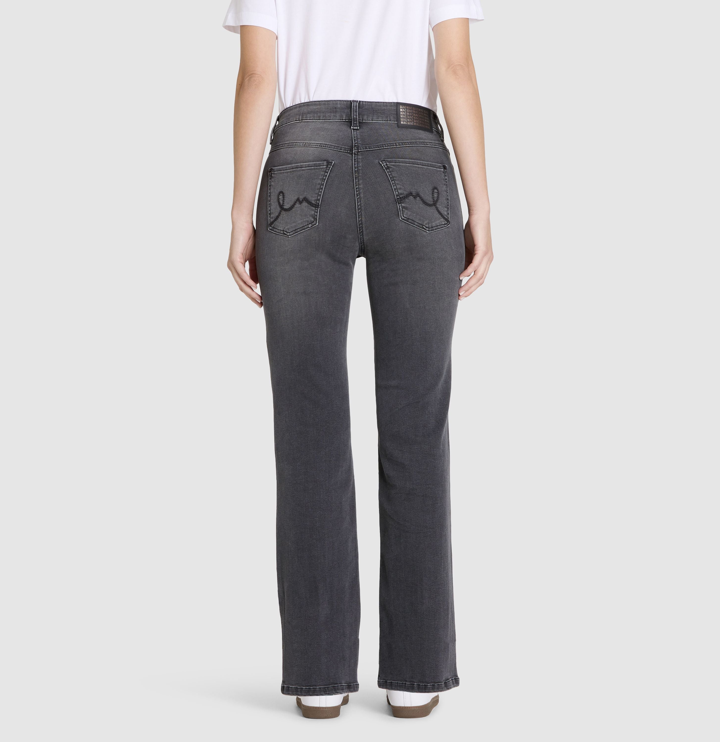 MAC JEANS - LAURA, Authentic Stretch Denim - Flared Fit - 5225-90-0387L-D910 - grau