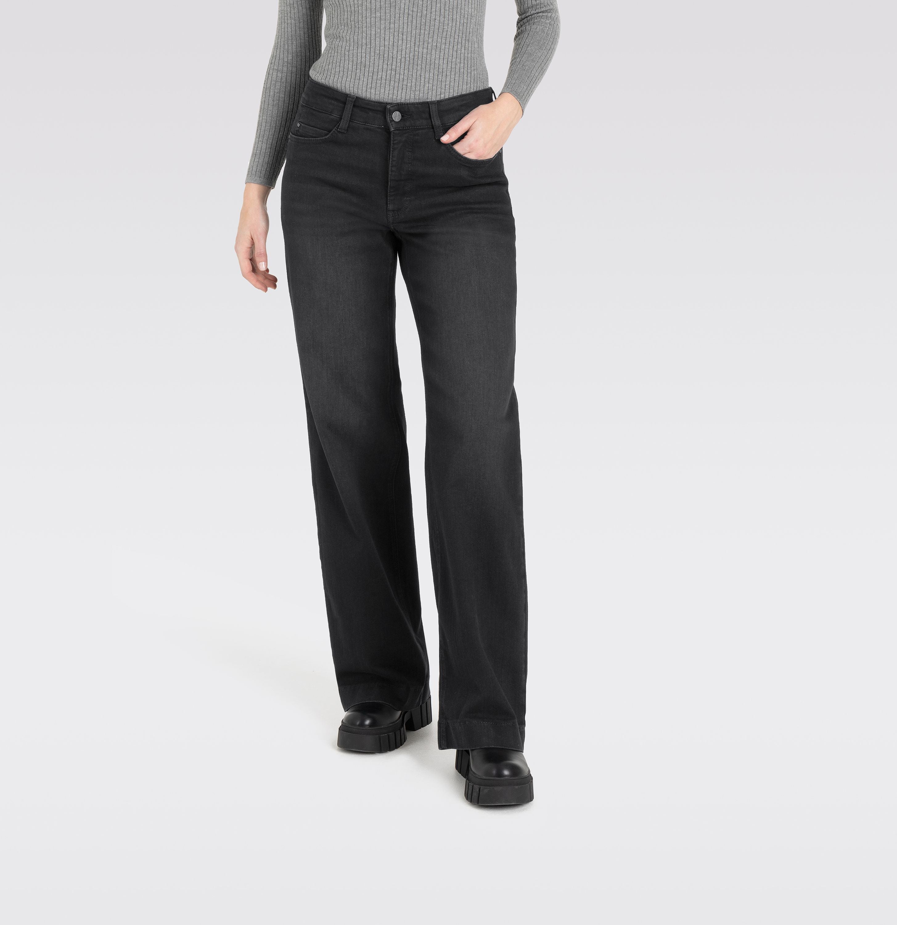 MAC JEANS - DREAM WIDE, Authentic mega flex - Wide Fit - 5439-90-0358L-D988 - grau