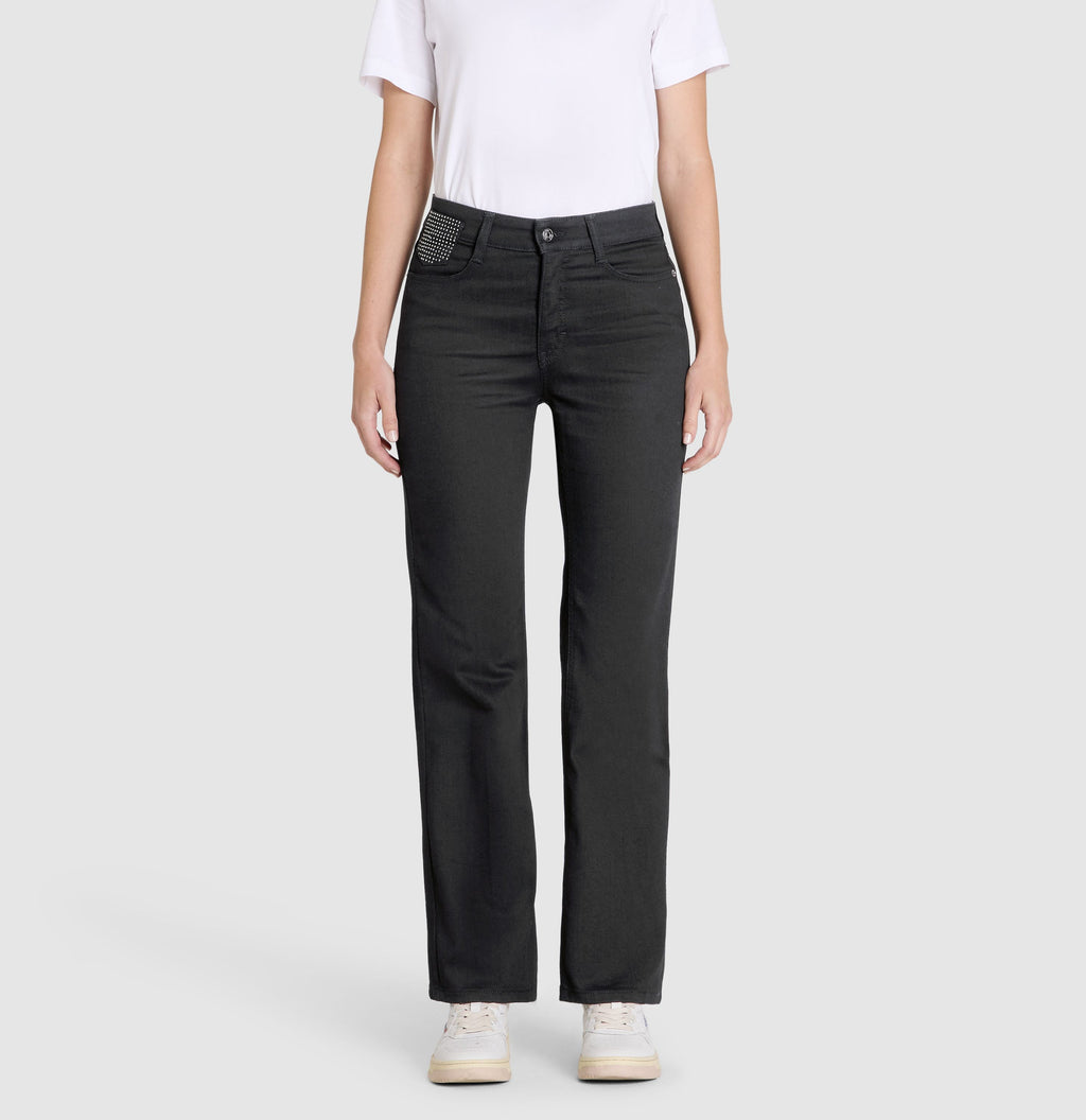 MAC JEANS - LAURA, Authentic Stretch Denim - Flared Fit - 5225-90-0387L-D999 - schwarz