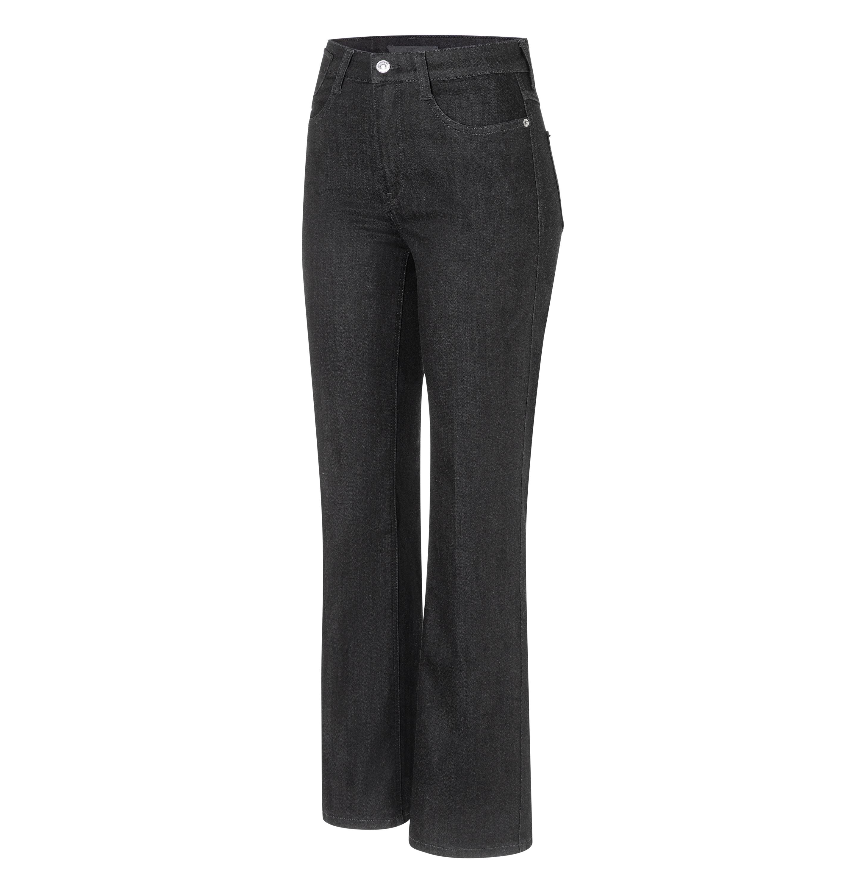 MAC JEANS - LAURA, Authentic Stretch Denim - Flared Fit - 5225-90-0387L-D999 - schwarz