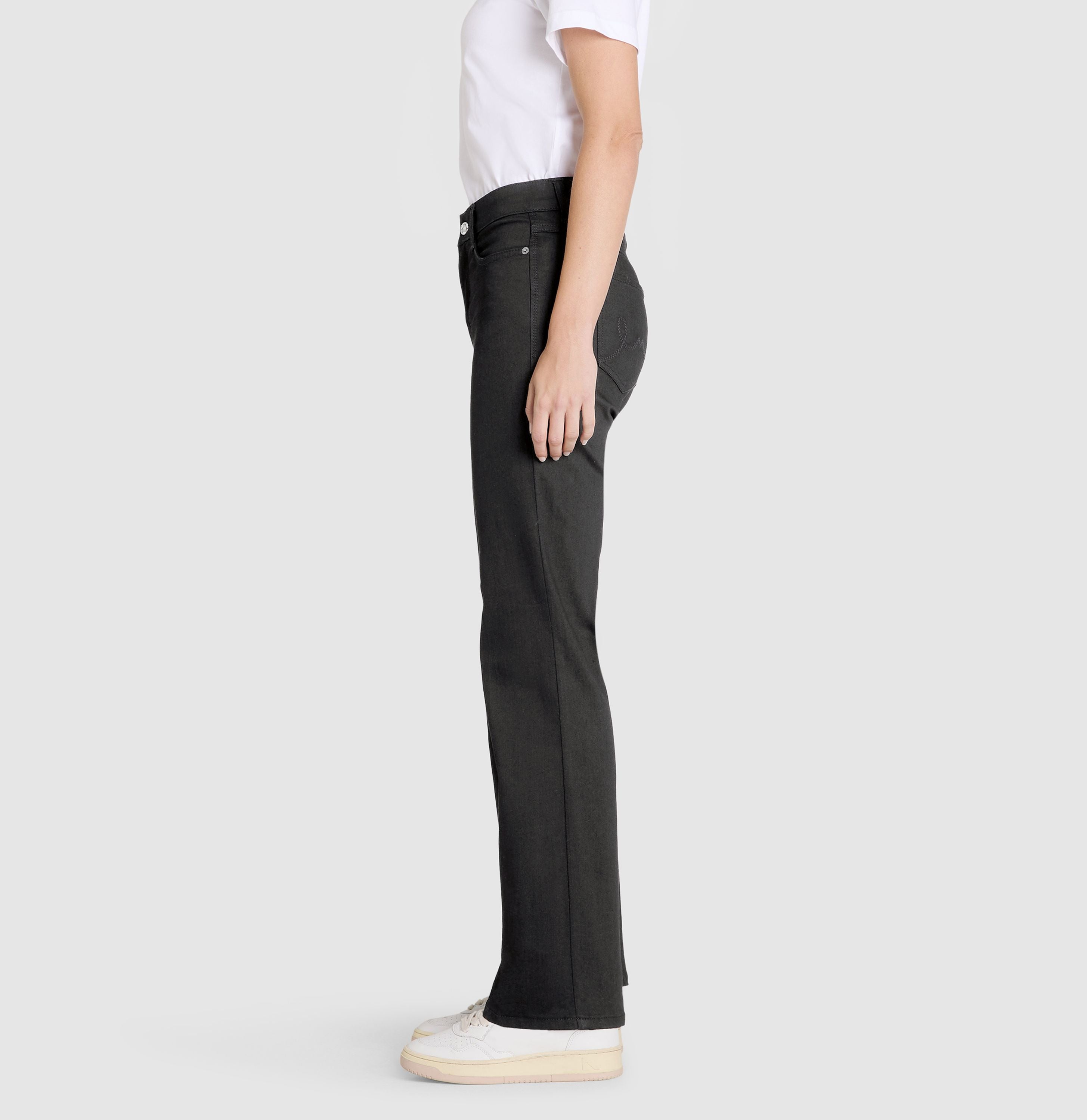 MAC JEANS - LAURA, Authentic Stretch Denim - Flared Fit - 5225-90-0387L-D999 - schwarz