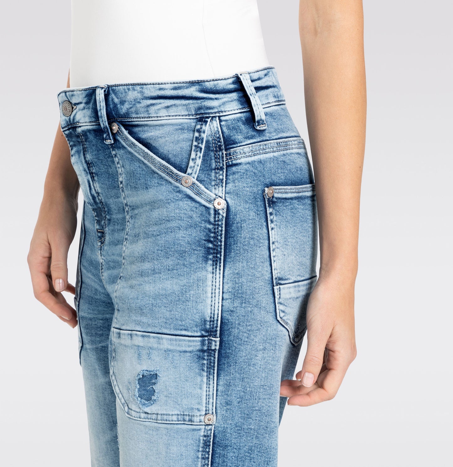 MAC JEANS - IOWA, Auth. comfort vintage denim - Relaxed Fit - 2803-90-0333L-D475 - blau