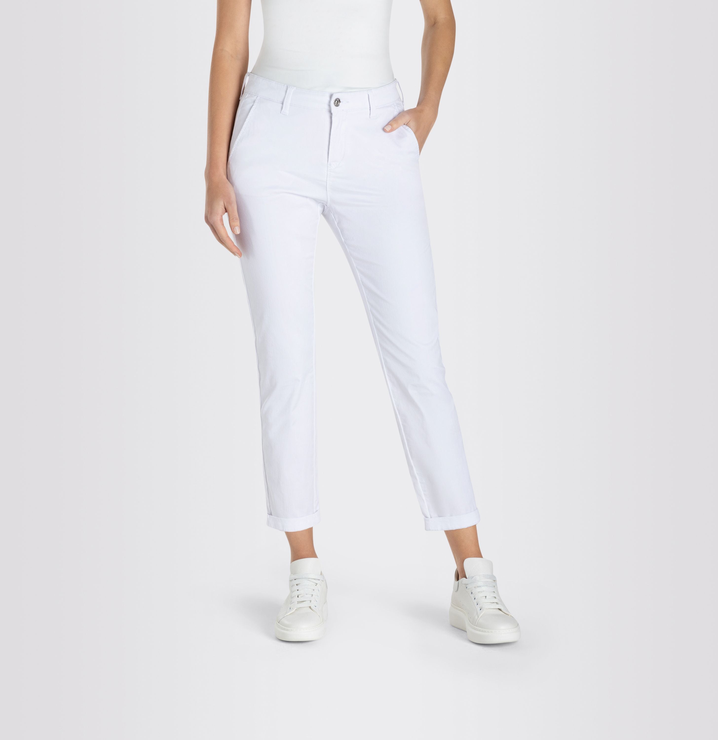 MAC JEANS - CHINO, Authentic stretch gabardine - Slim Fit - 3075-00-0434L-010 - weiß