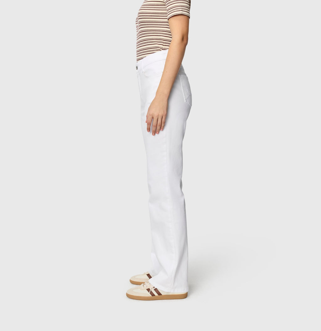 MAC JEANS - LAURA, Authentic High Stretch Gabardine - Flared Fit - 5225-00-0423L-010 - weiß