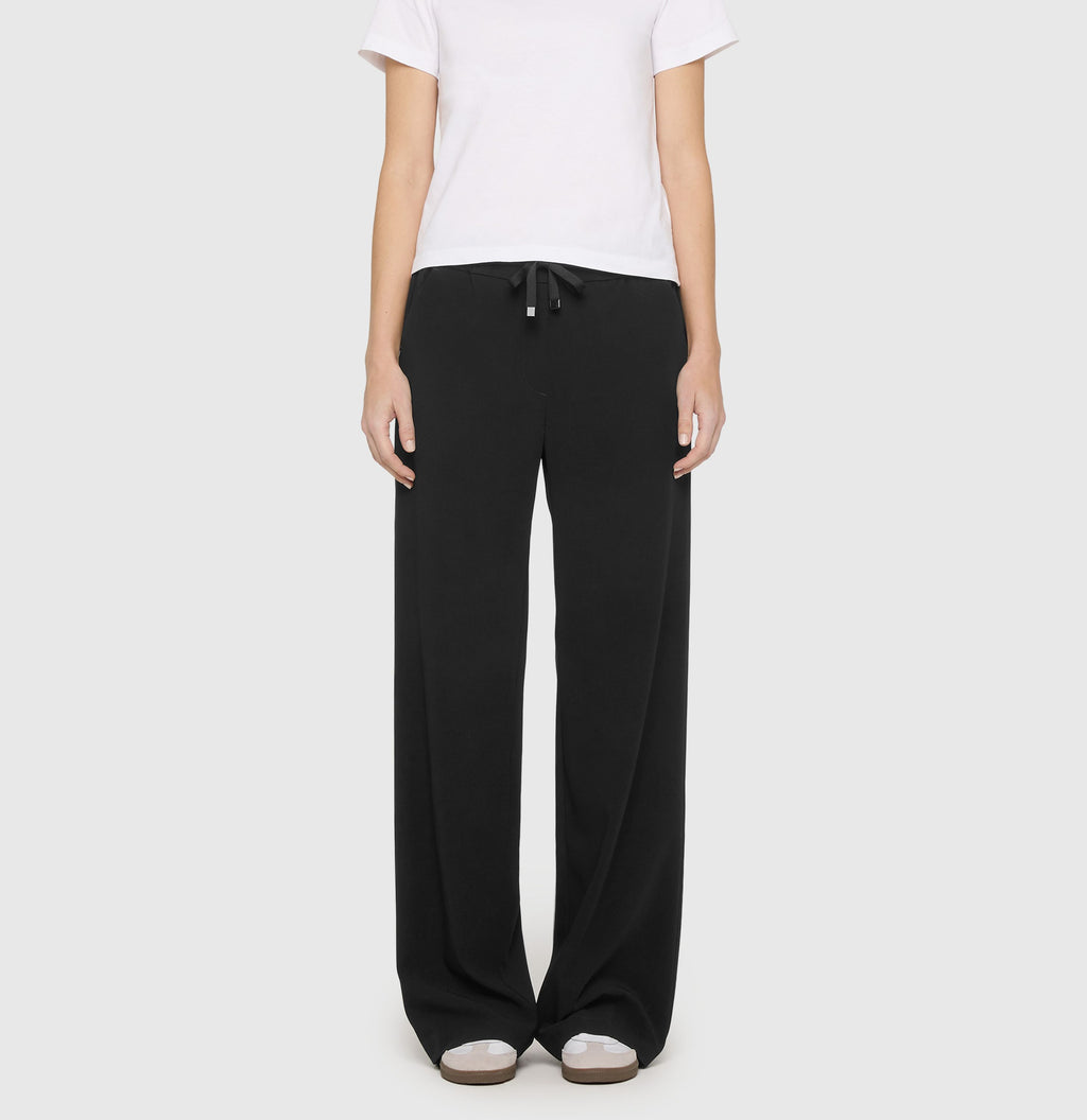 MAC JEANS - CHRISTY, Floating crepe - Wide Fit - 3418-00-0231L-090 - schwarz