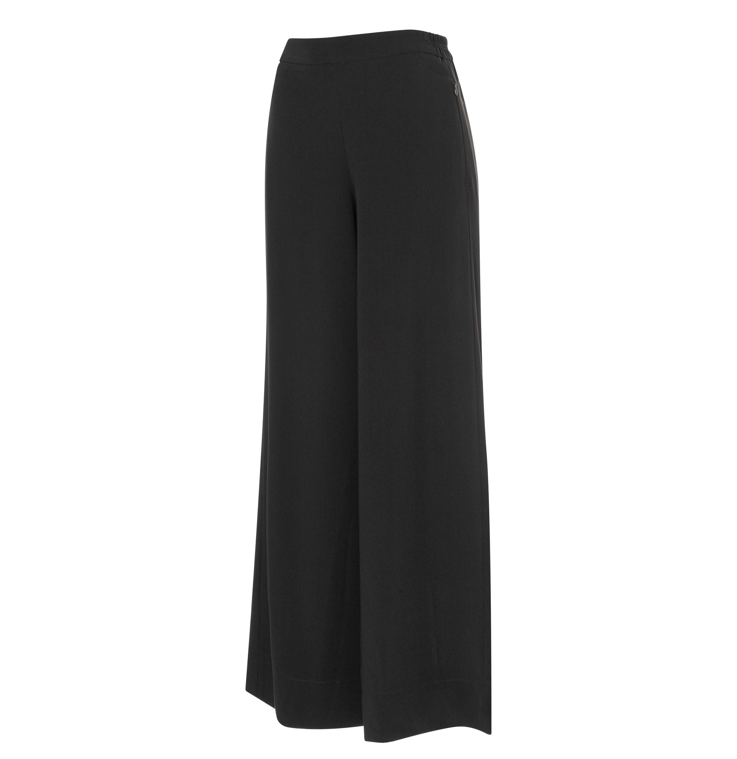MAC JEANS - CORALIE, Floating crepe - Wide Fit - 3421-00-0231L-090 - schwarz