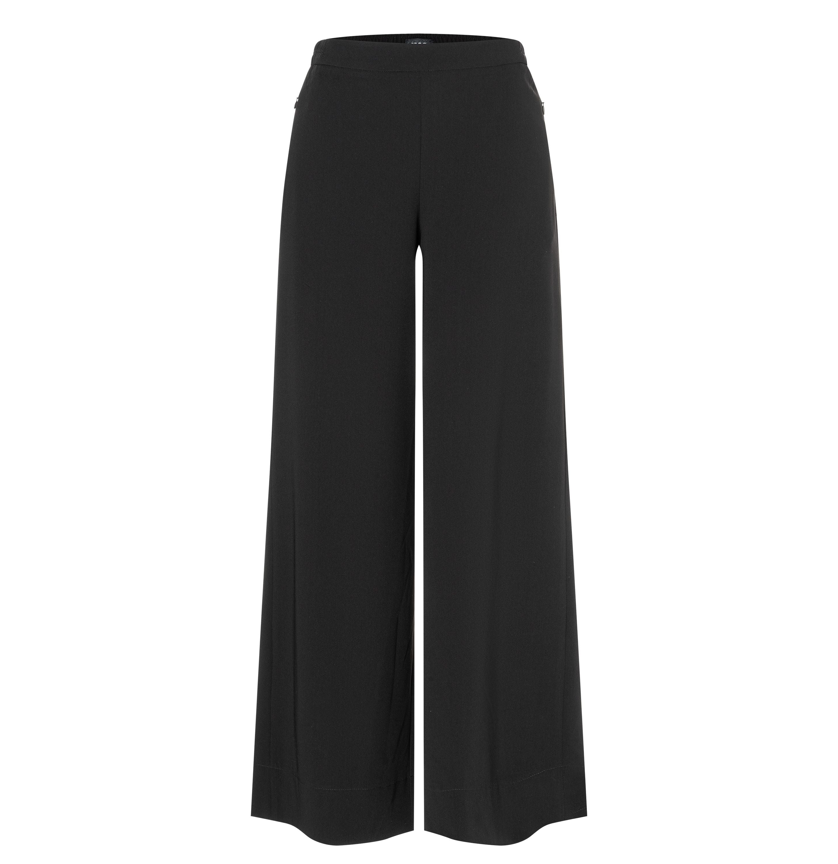 MAC JEANS - CORALIE, Floating crepe - Wide Fit - 3421-00-0231L-090 - schwarz