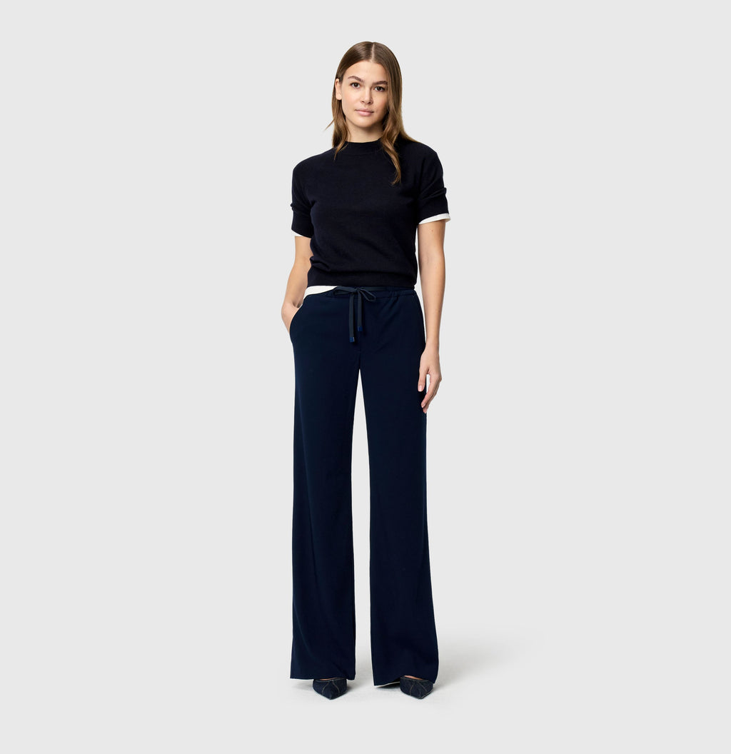 MAC JEANS - CHRISTY, Floating crepe - Wide Fit - 3418-00-0231L-198 - blau