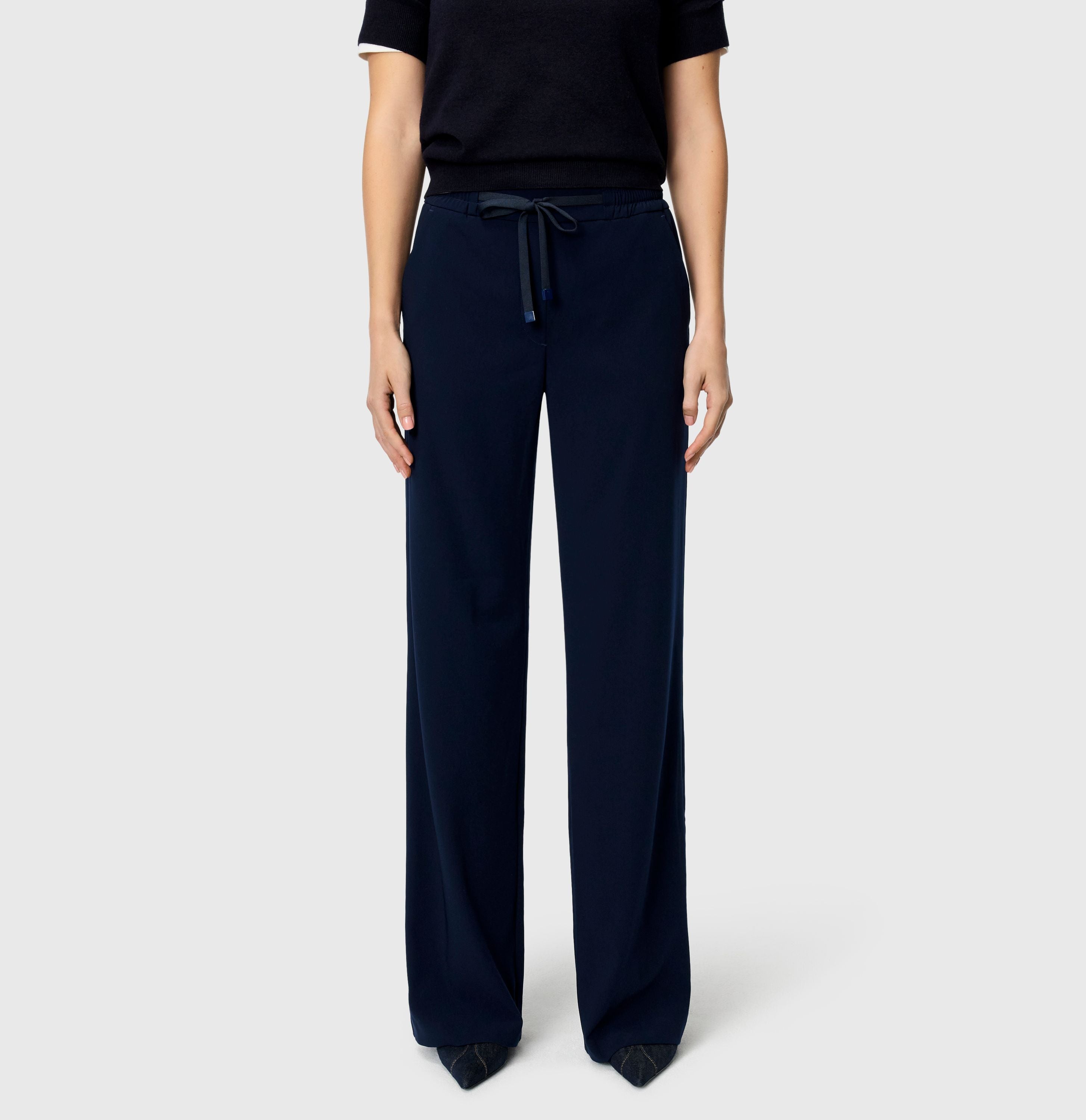 MAC JEANS - CHRISTY, Floating crepe - Wide Fit - 3418-00-0231L-198 - blau