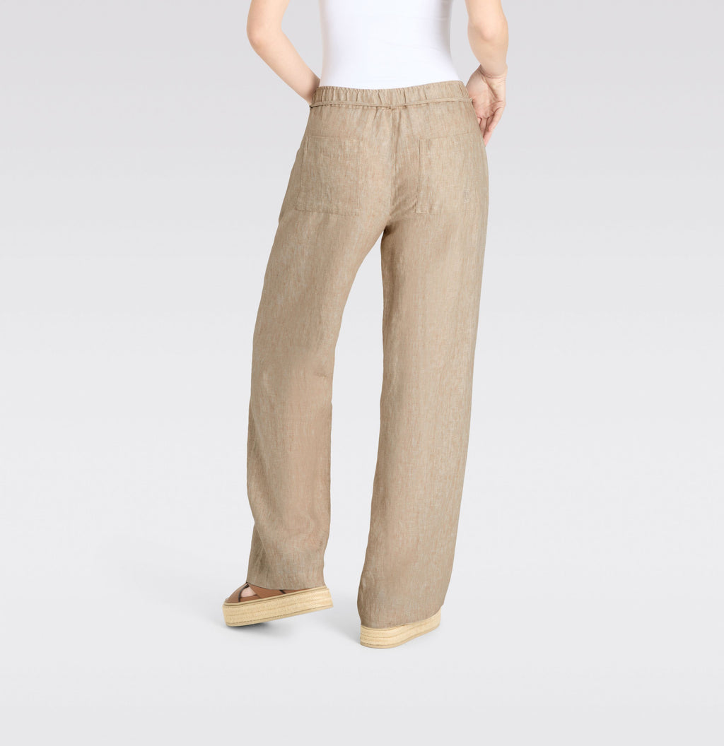MAC JEANS - CHIARA BELT, Pure linen - Wide Fit - 3447-00-0294L-236M - braun