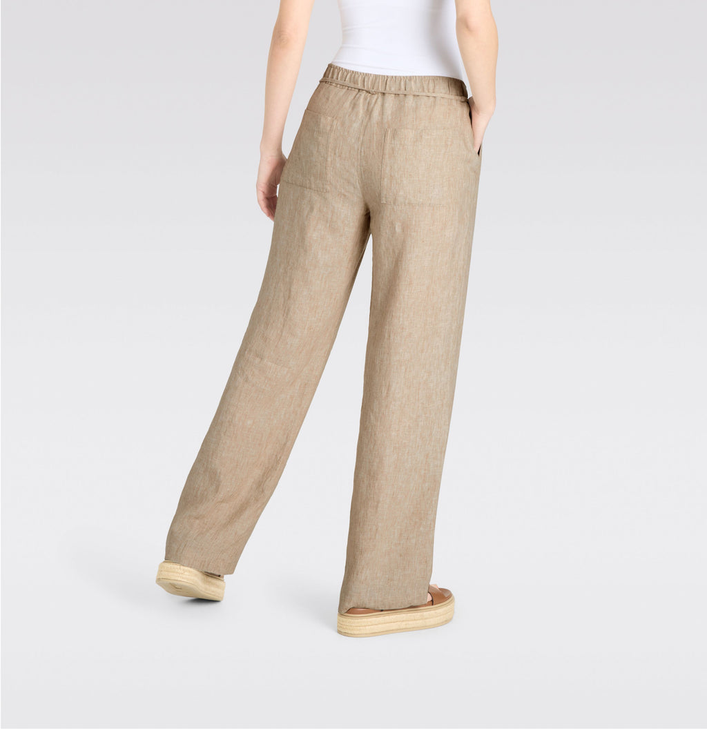 MAC JEANS - CHIARA BELT, Pure linen - Wide Fit - 3447-00-0294L-236M - braun