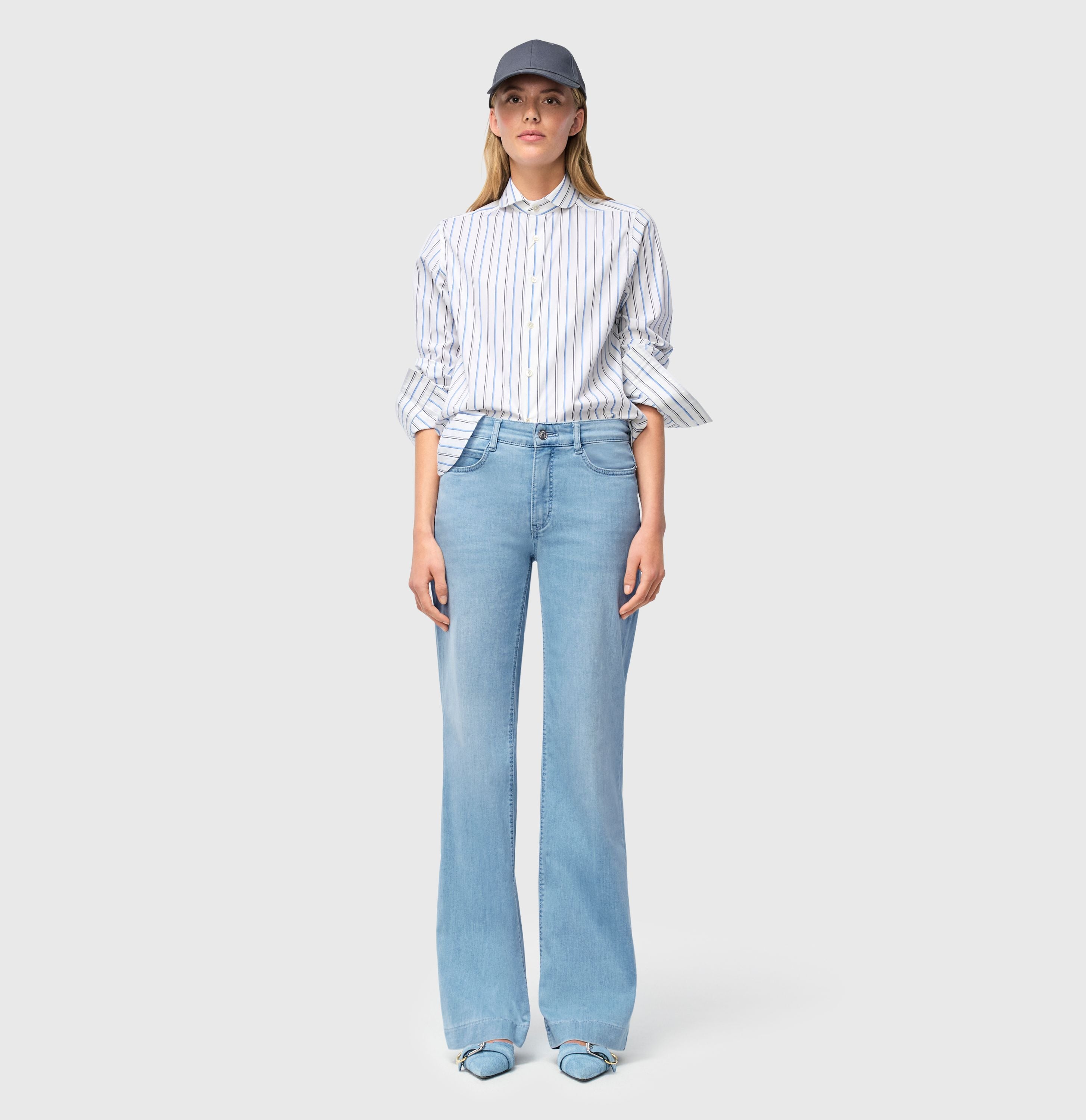 MAC JEANS - WIDE, Authentic Stretch Denim - Wide Fit - 5228-90-0387L-D296 - blau