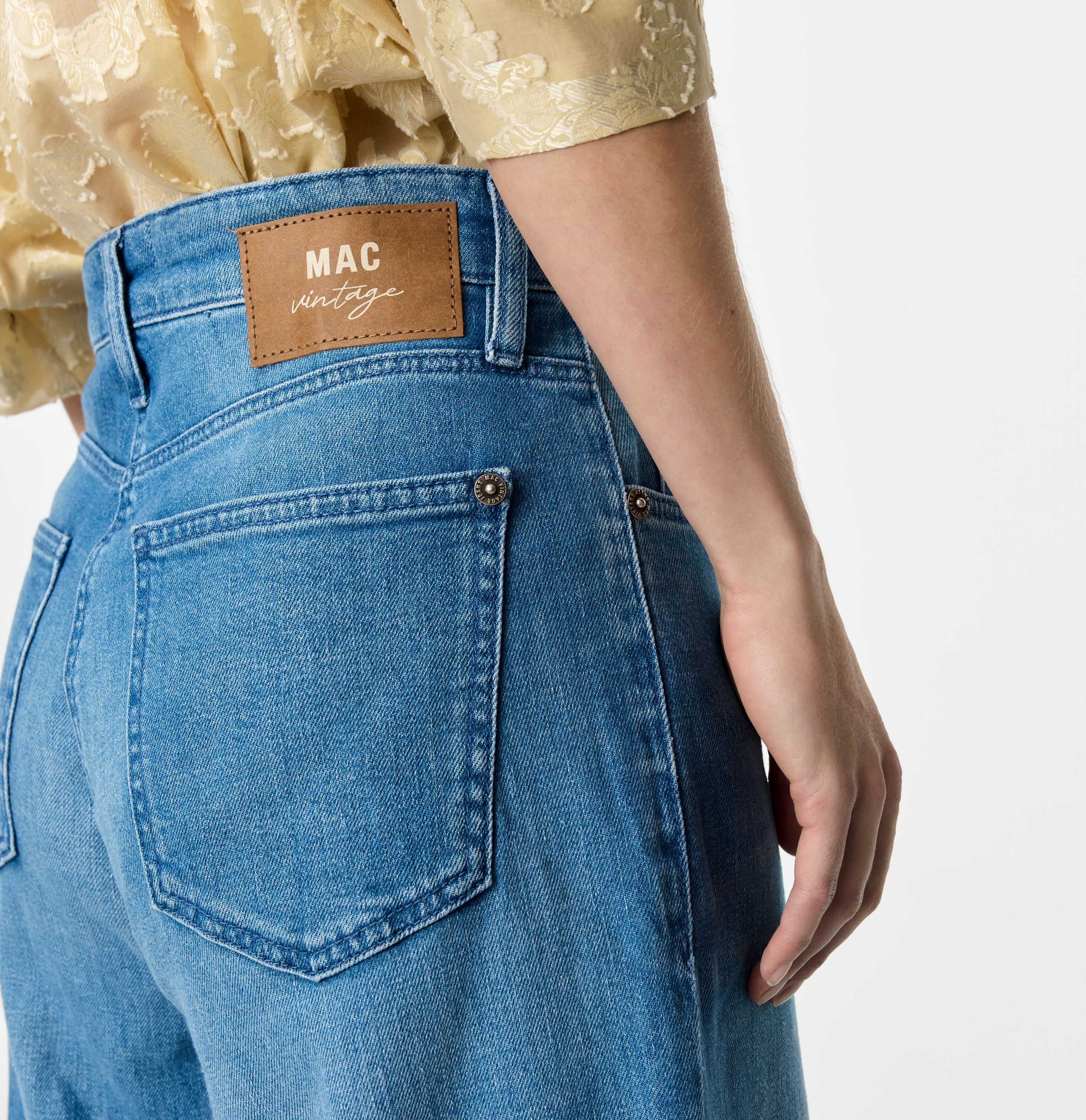 MAC JEANS - DAKOTA, Auth. comfort vintage denim - Barrel Fit - 3123-90-0333L-D420 - blau