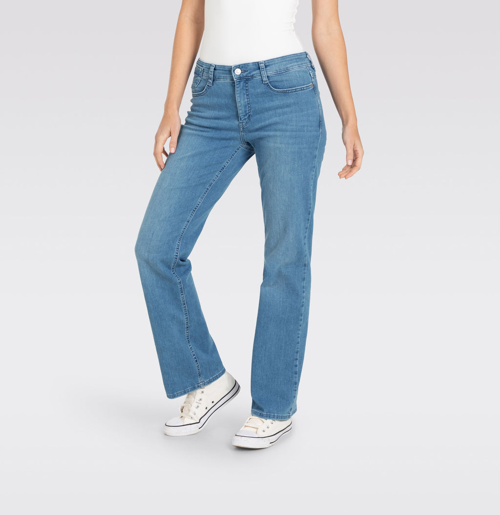MAC JEANS - LAURA, Authentic Stretch Denim - Flared Fit - 5225-90-0387L-D429 - blau