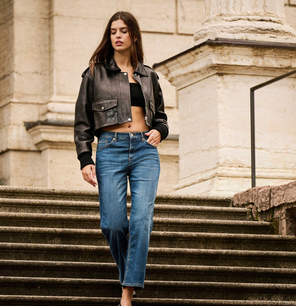 MAC JEANS - CULOTTE, Light weight denim - Wide Fit - 5984-9B-0391L-D544 - blau