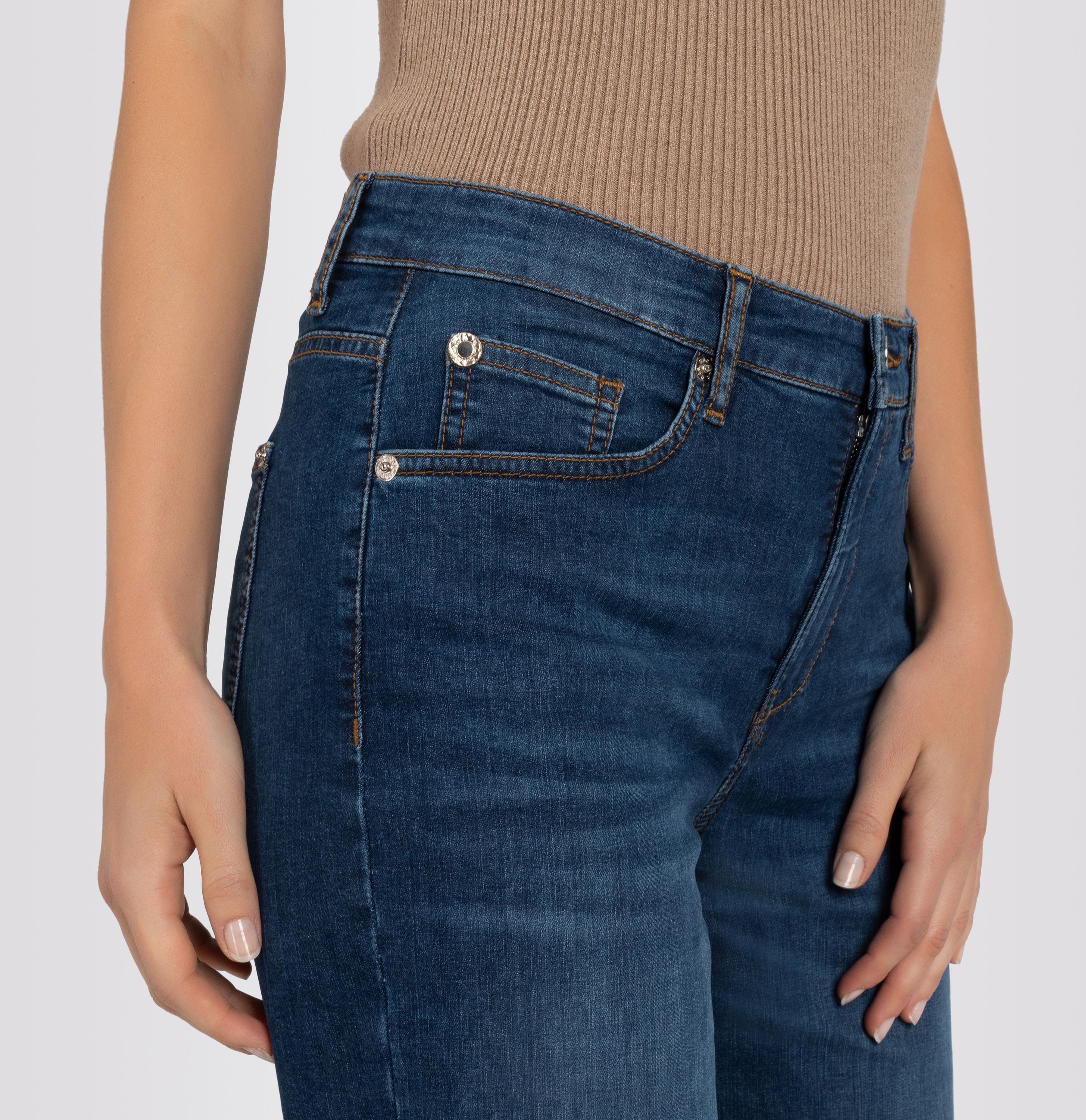 MAC JEANS - CULOTTE, Light weight denim - Wide Fit - 5984-9B-0391L-D544 - blau
