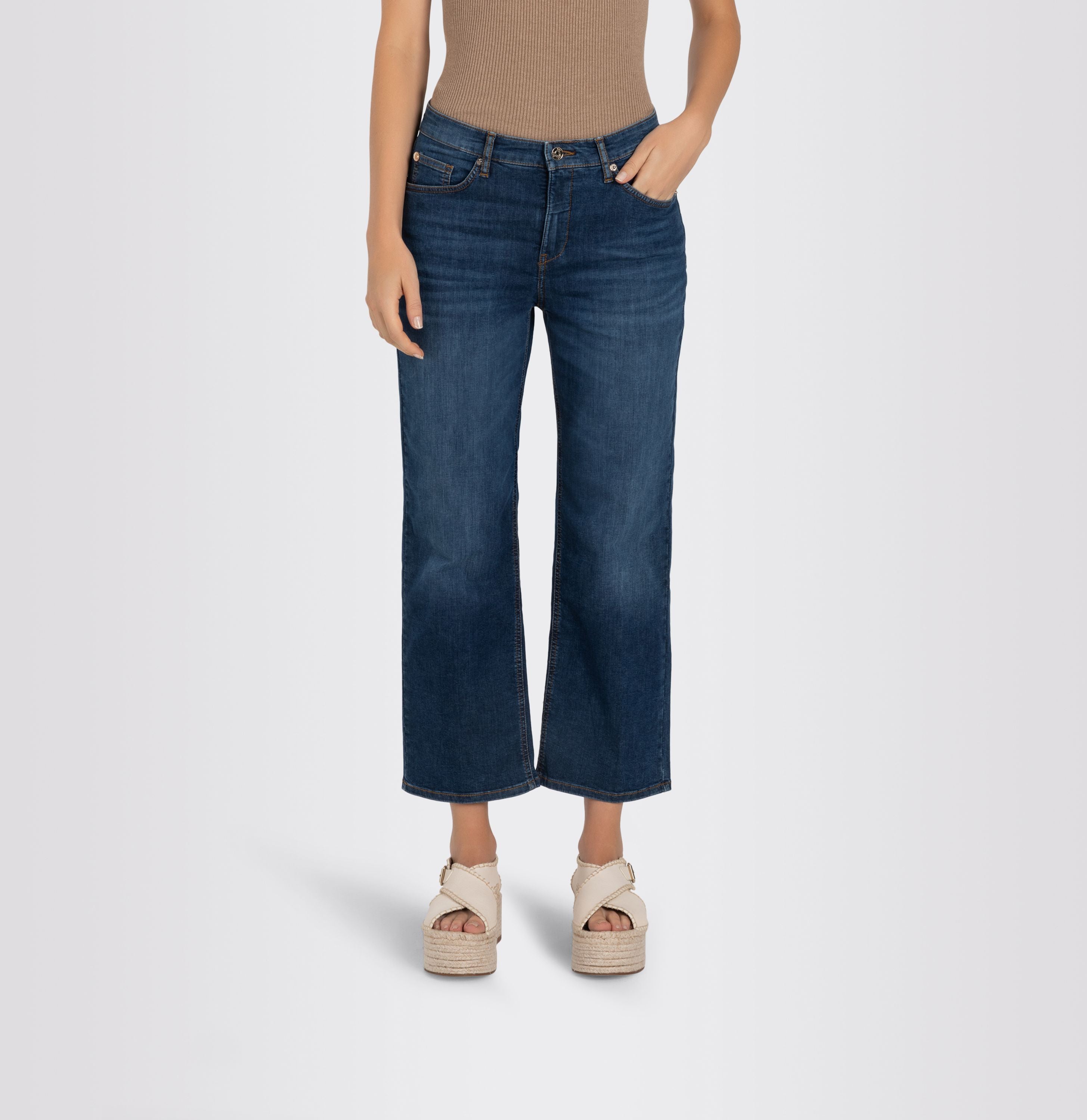 MAC JEANS - CULOTTE, Light weight denim - Wide Fit - 5984-9B-0391L-D544 - blau
