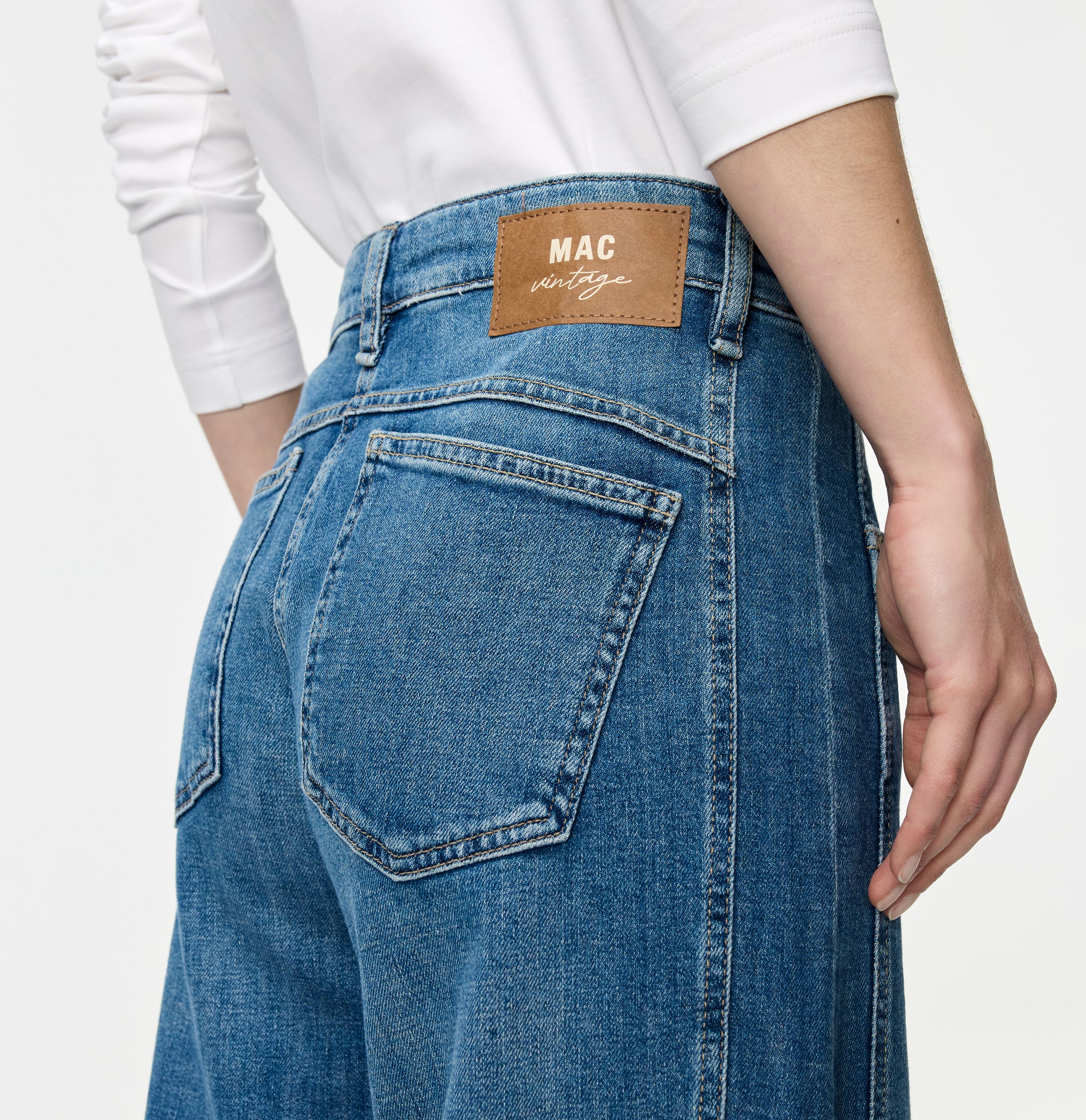 MAC JEANS - OHIO, Auth. comfort vintage denim - Barrel Fit - 3126-90-0333L-D576 - blau