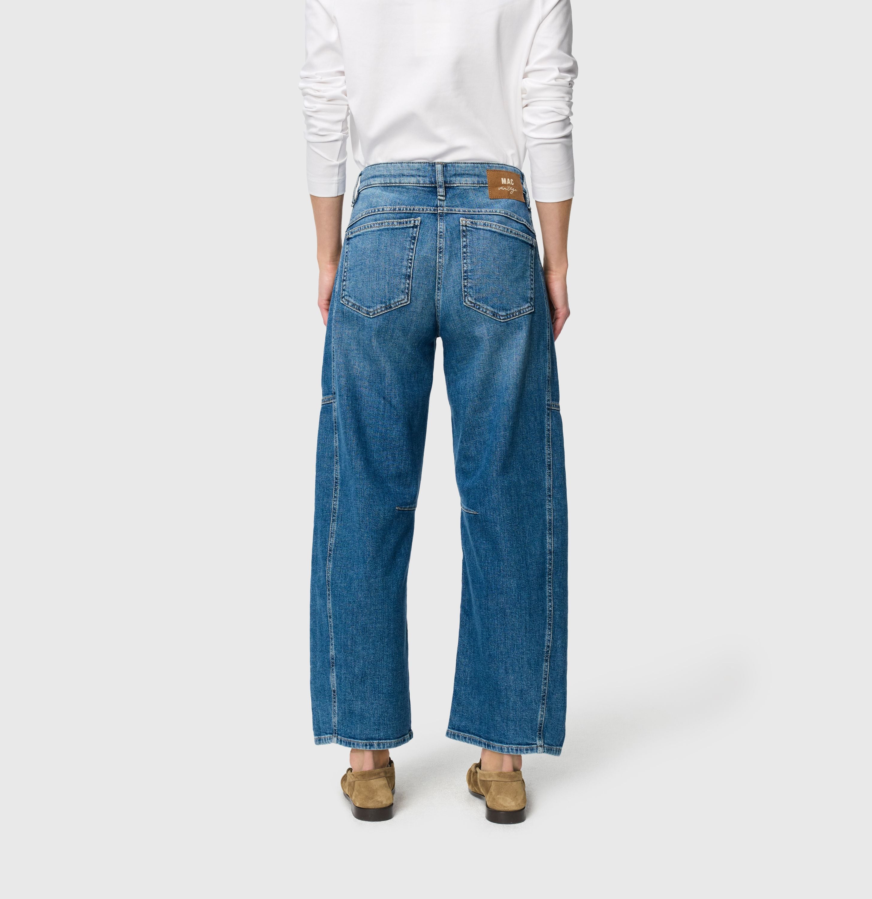 MAC JEANS - OHIO, Auth. comfort vintage denim - Barrel Fit - 3126-90-0333L-D576 - blau