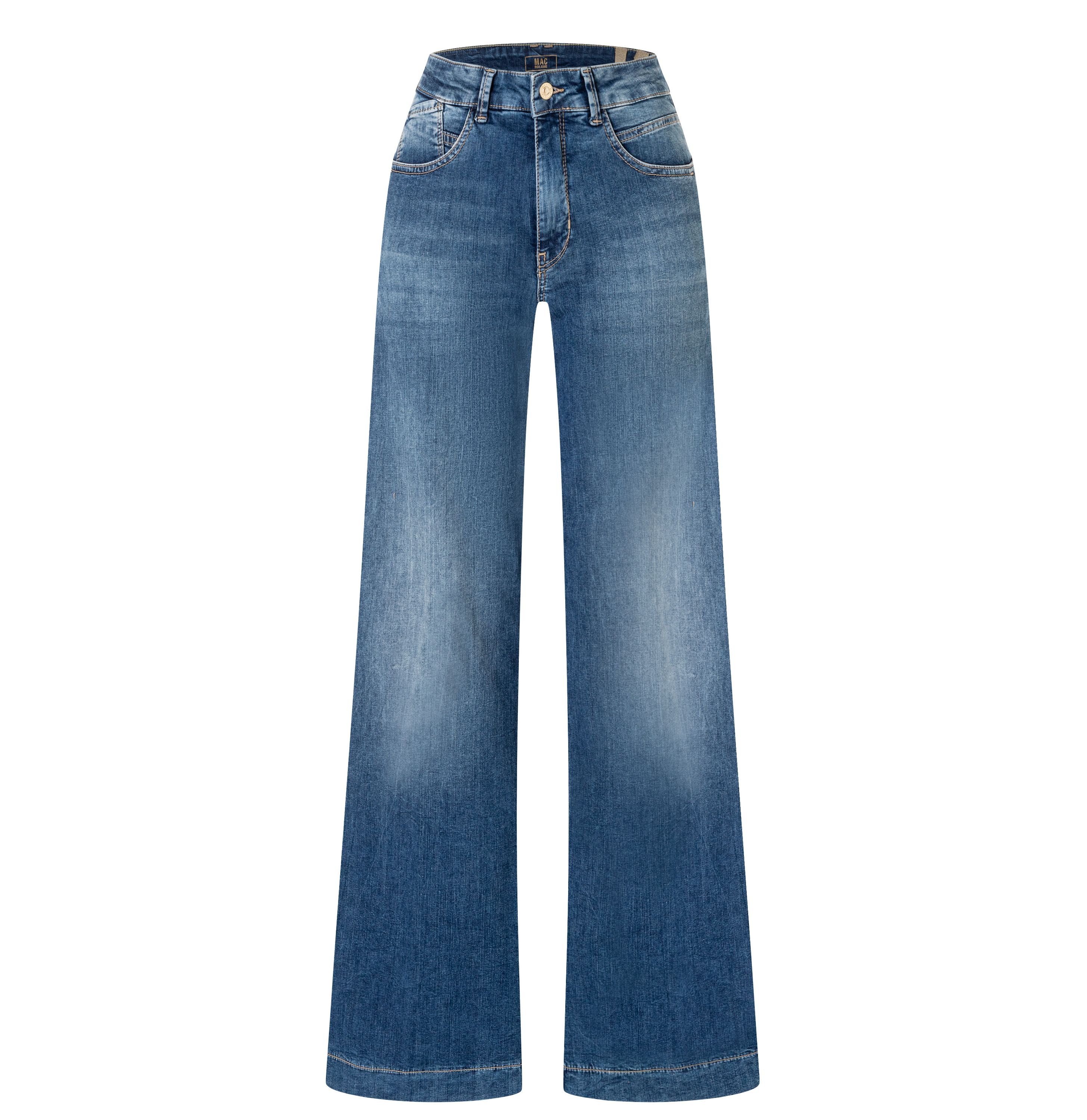 MAC JEANS - RICH PALAZZO, Light weight denim - Wide Fit - 5233-90-0391L-D585 - blau