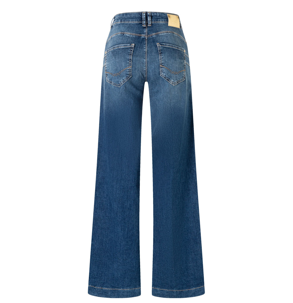 MAC JEANS - RICH PALAZZO, Light weight denim - Wide Fit - 5233-90-0391L-D585 - blau