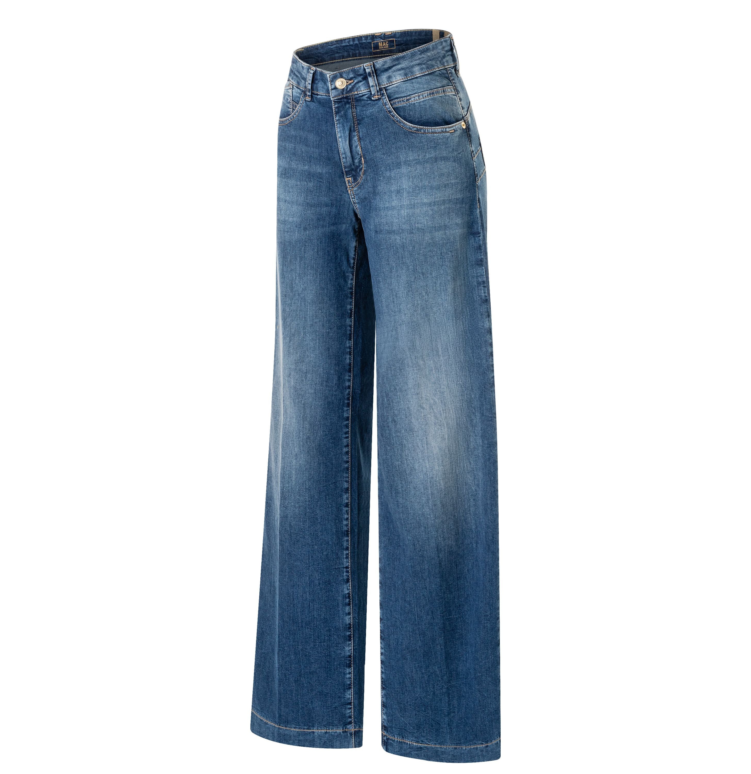MAC JEANS - RICH PALAZZO, Light weight denim - Wide Fit - 5233-90-0391L-D585 - blau