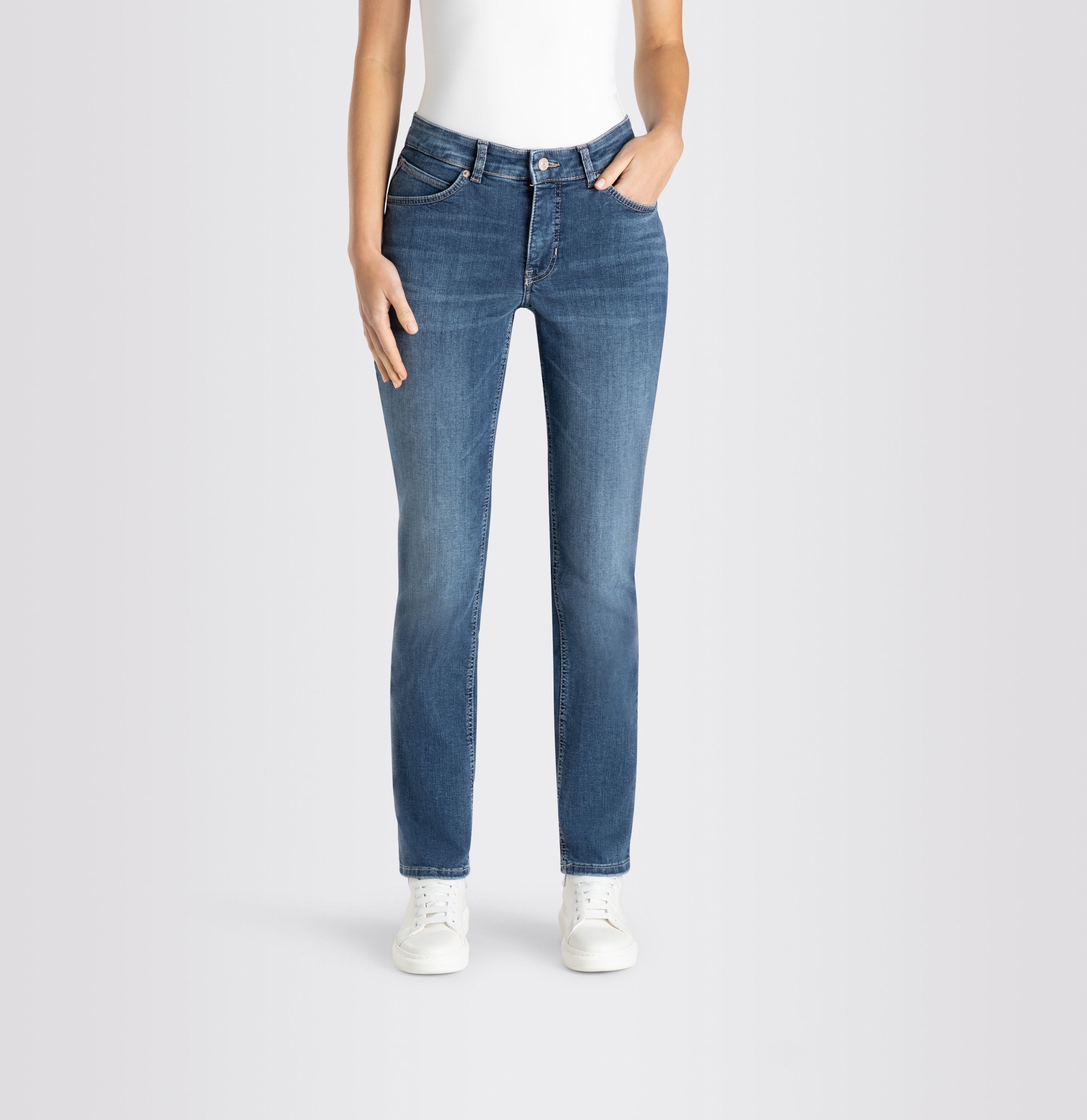 MAC JEANS - MELANIE, PERFECT Fit Forever Denim - Straight Fit - 5040-97-0380L-D586 - blau