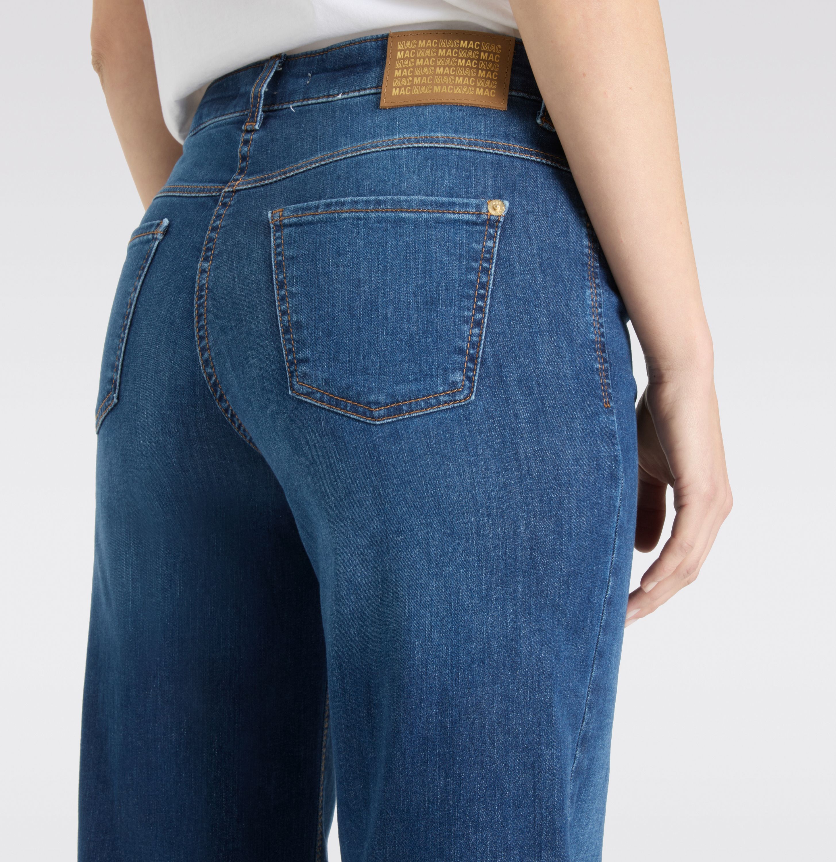MAC JEANS - WIDE, Authentic Stretch Denim - Wide Fit - 5228-90-0387L-D620 - blau