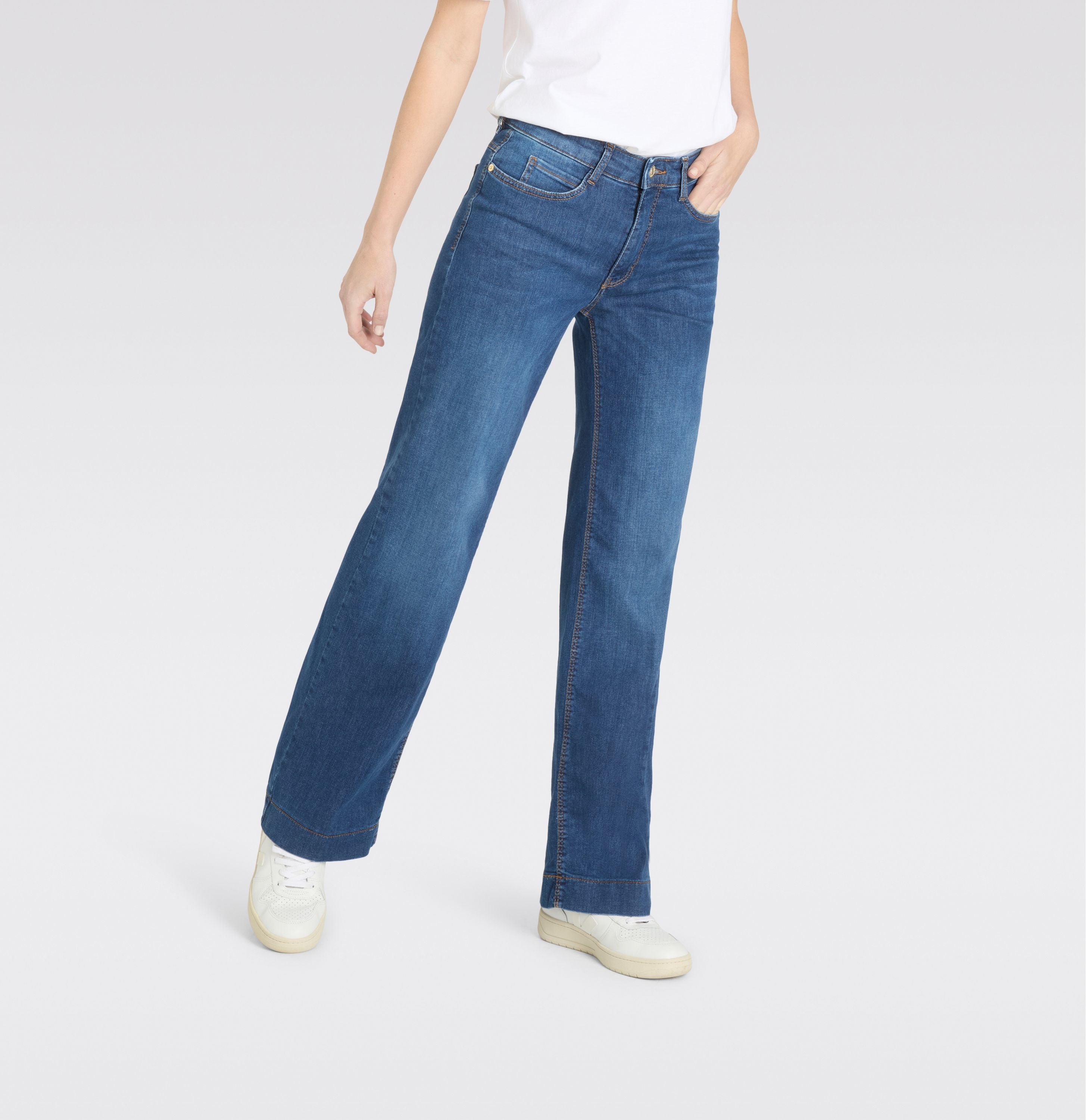 MAC JEANS - WIDE, Authentic Stretch Denim - Wide Fit - 5228-90-0387L-D620 - blau